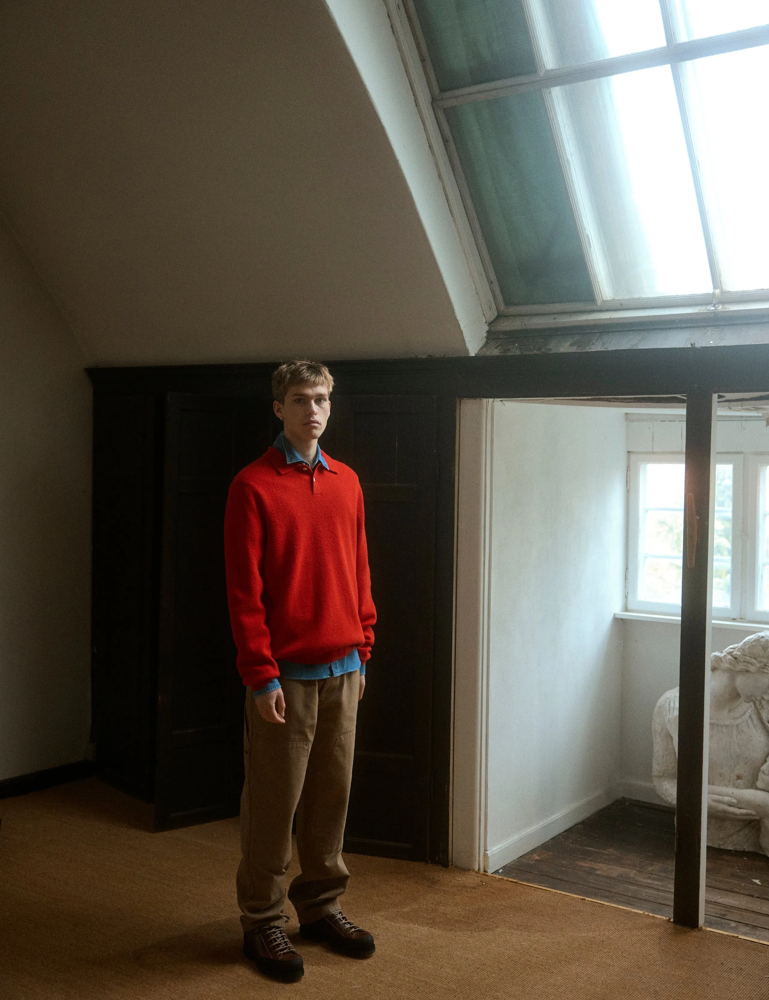 TIMBER BRUSHED POLO KNIT - RED sold by Foret product image thumbnail 4