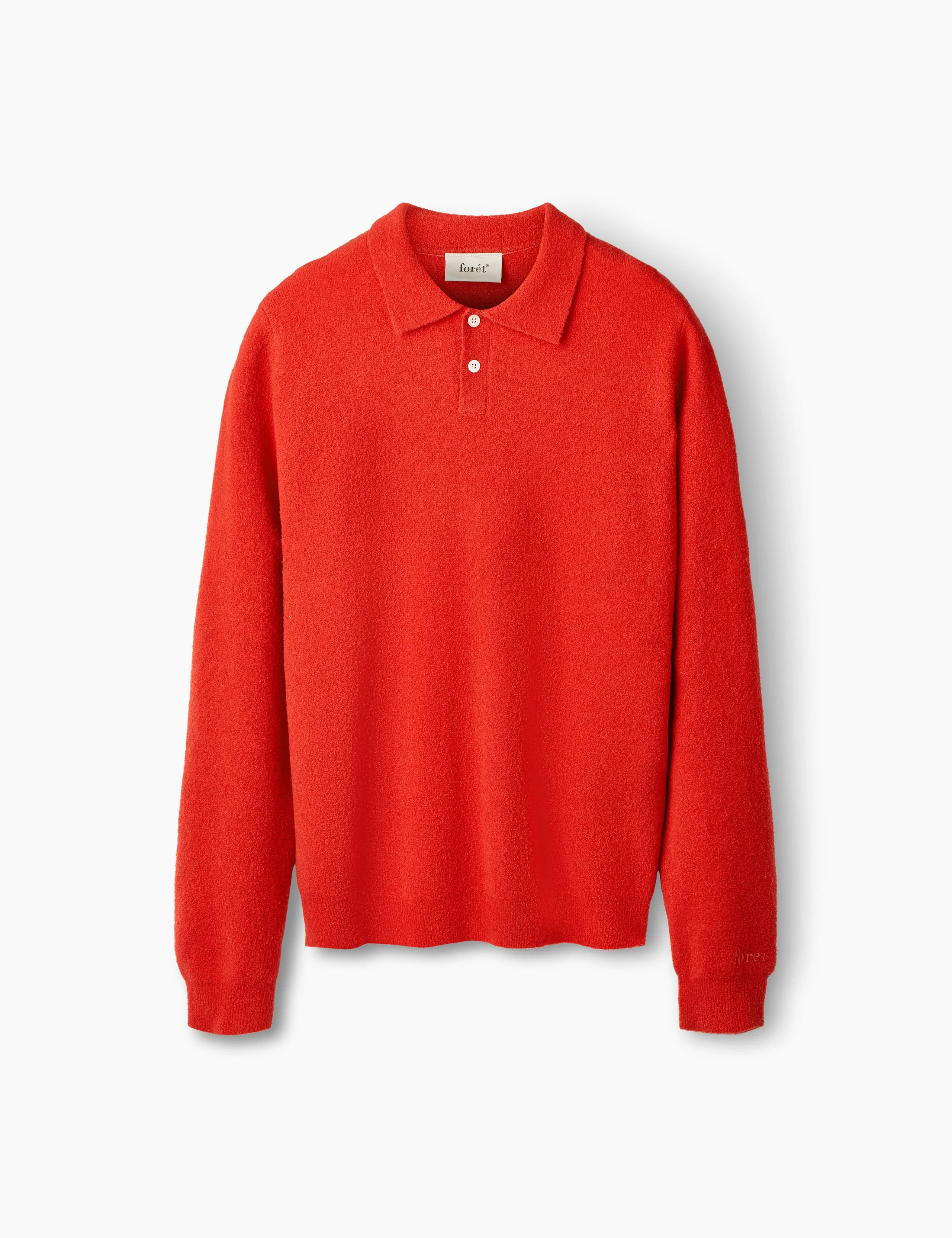TIMBER BRUSHED POLO KNIT - RED sold by Foret