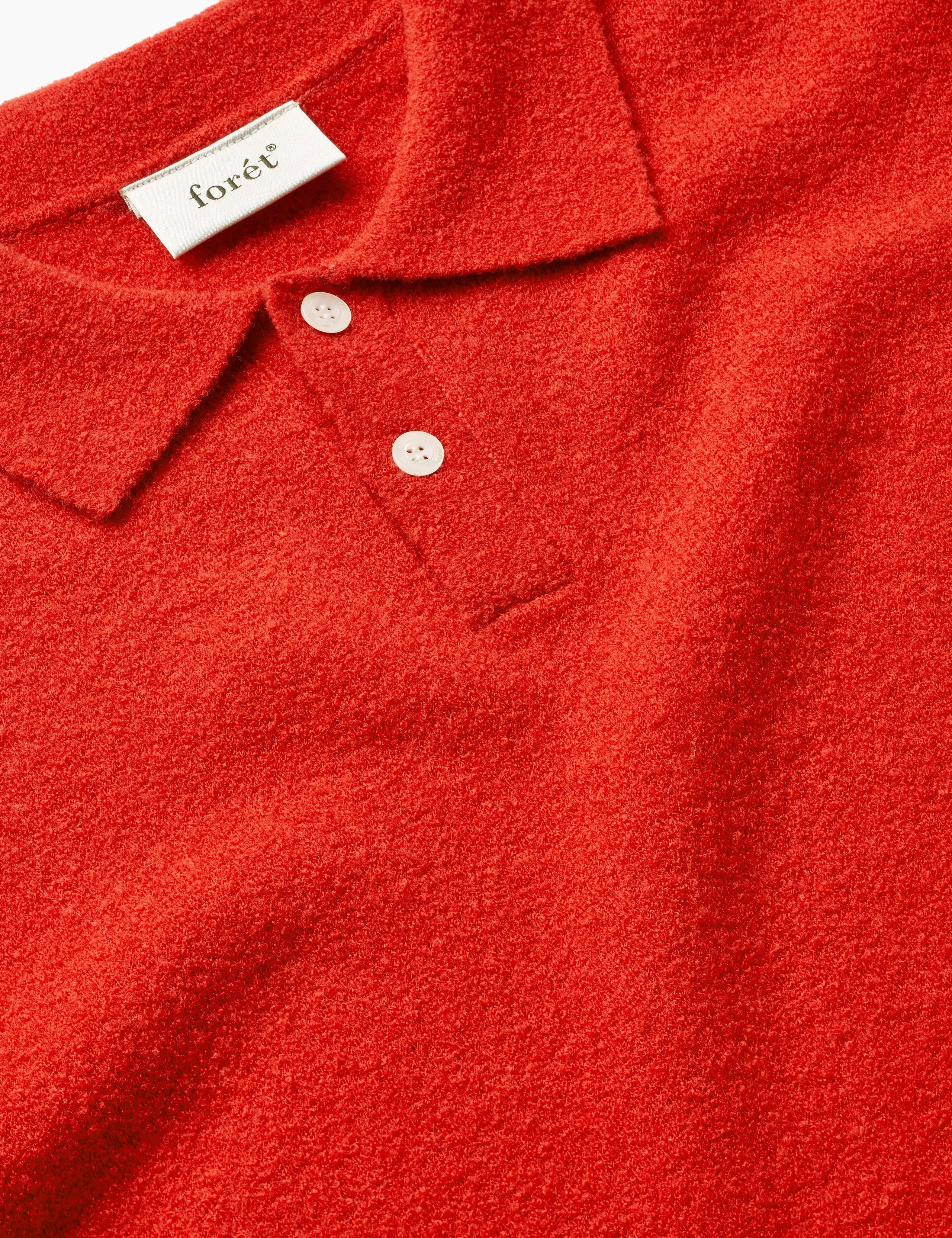 TIMBER BRUSHED POLO KNIT - RED sold by Foret product image thumbnail 3
