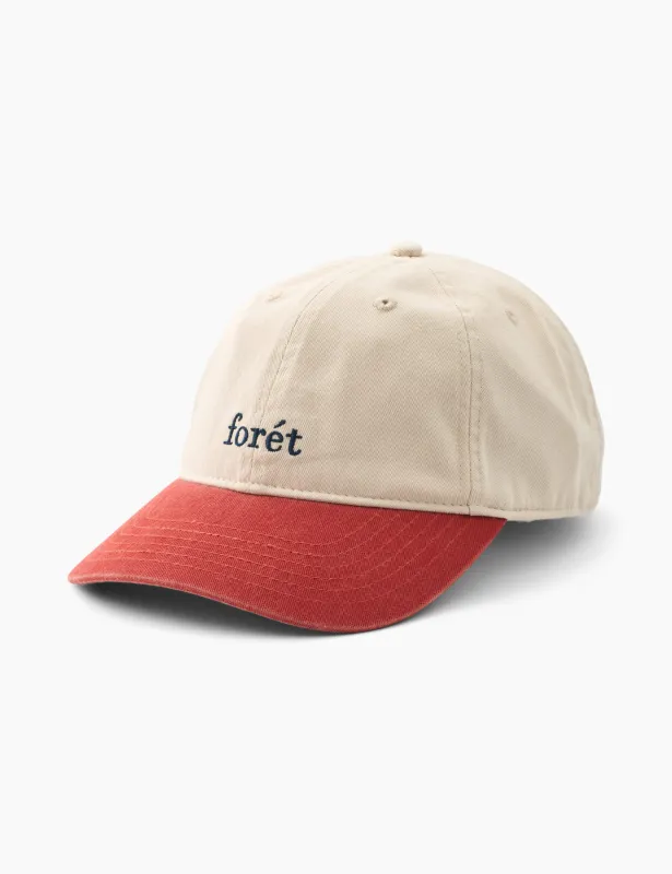 HAWK WASHED 2-TONE CAP - CLOUD/RED sold by Foret
