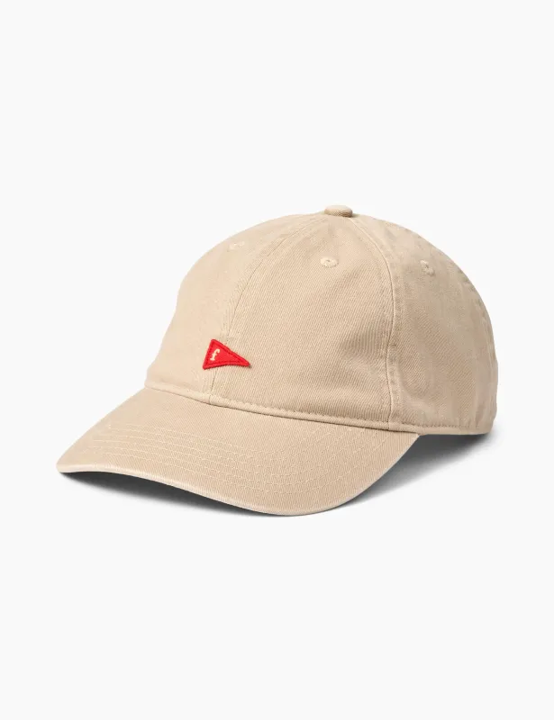 FLAG WASHED CAP - KHAKI sold by Foret