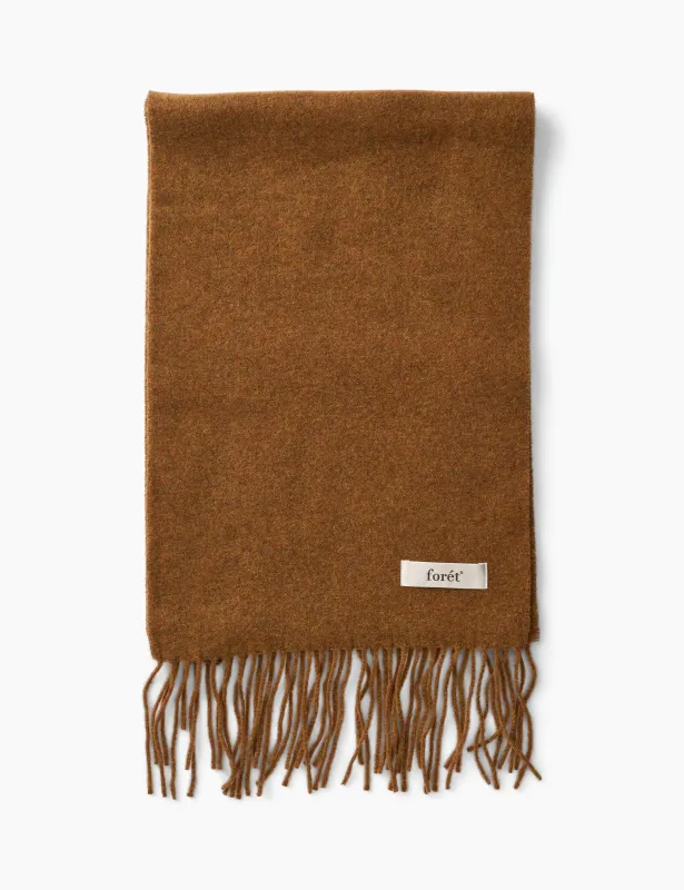 WOOL SCARF - BURNT KHAKI sold by Foret