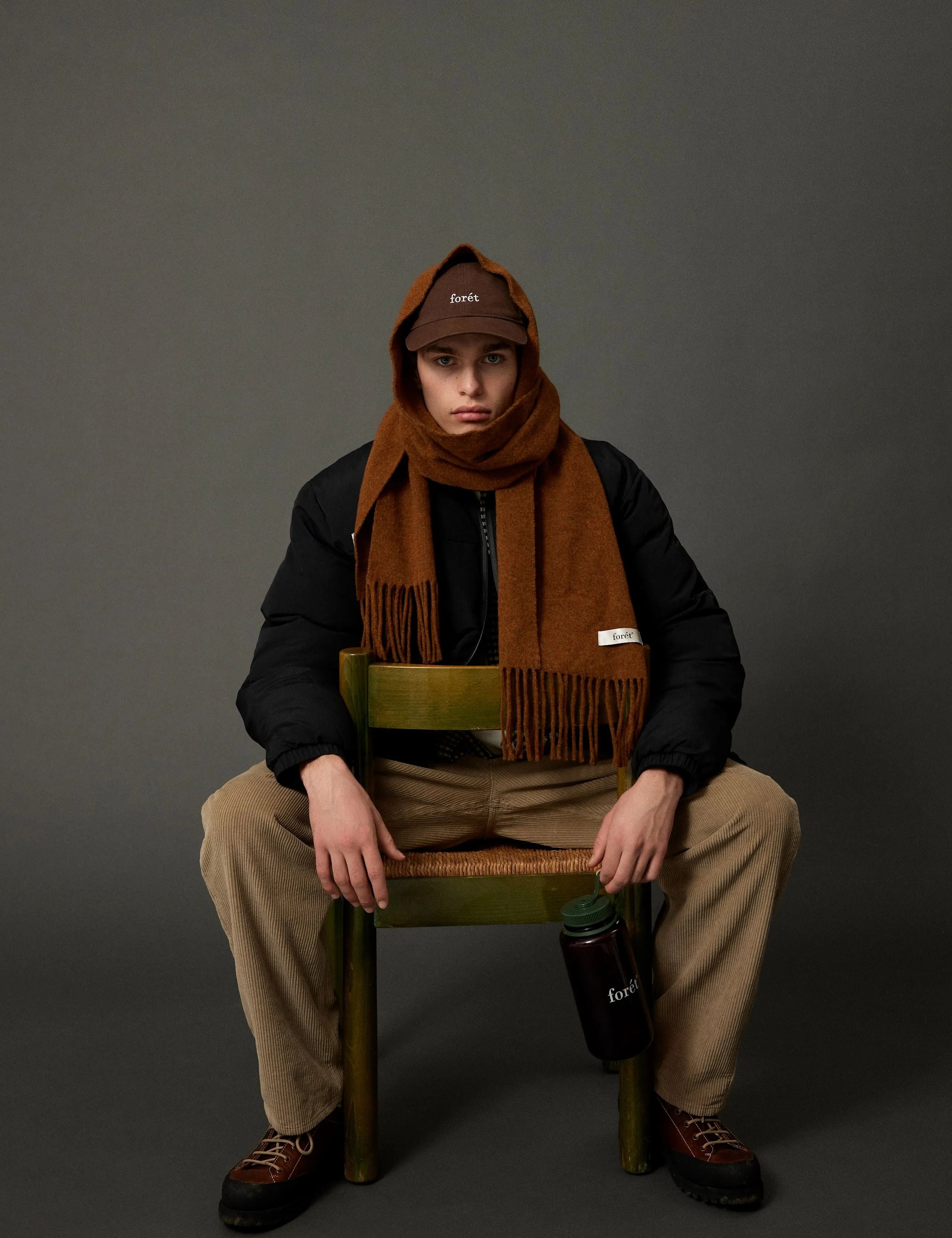 WOOL SCARF - BURNT KHAKI sold by Foret product image thumbnail 4