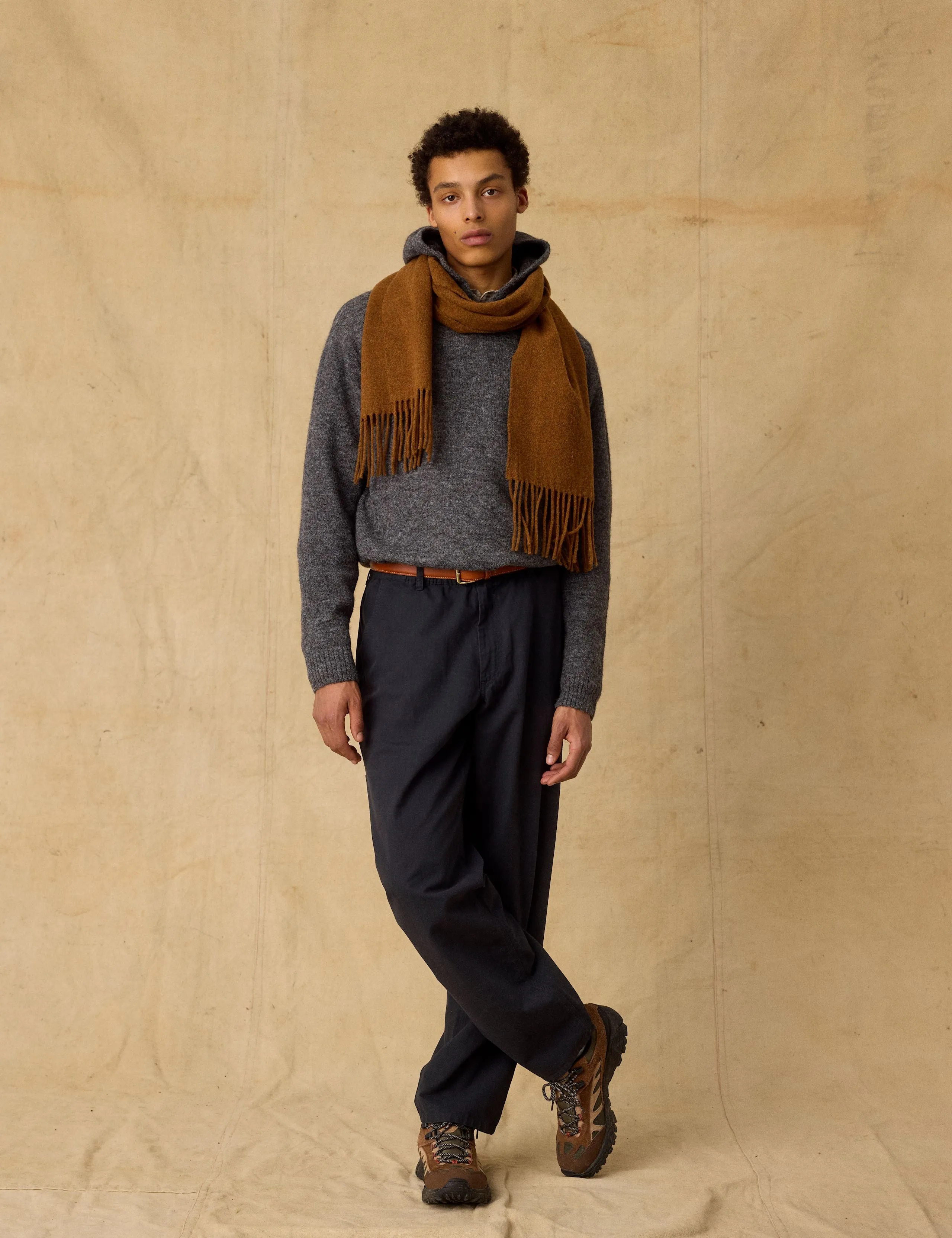 WOOL SCARF - BURNT KHAKI sold by Foret product image thumbnail 5
