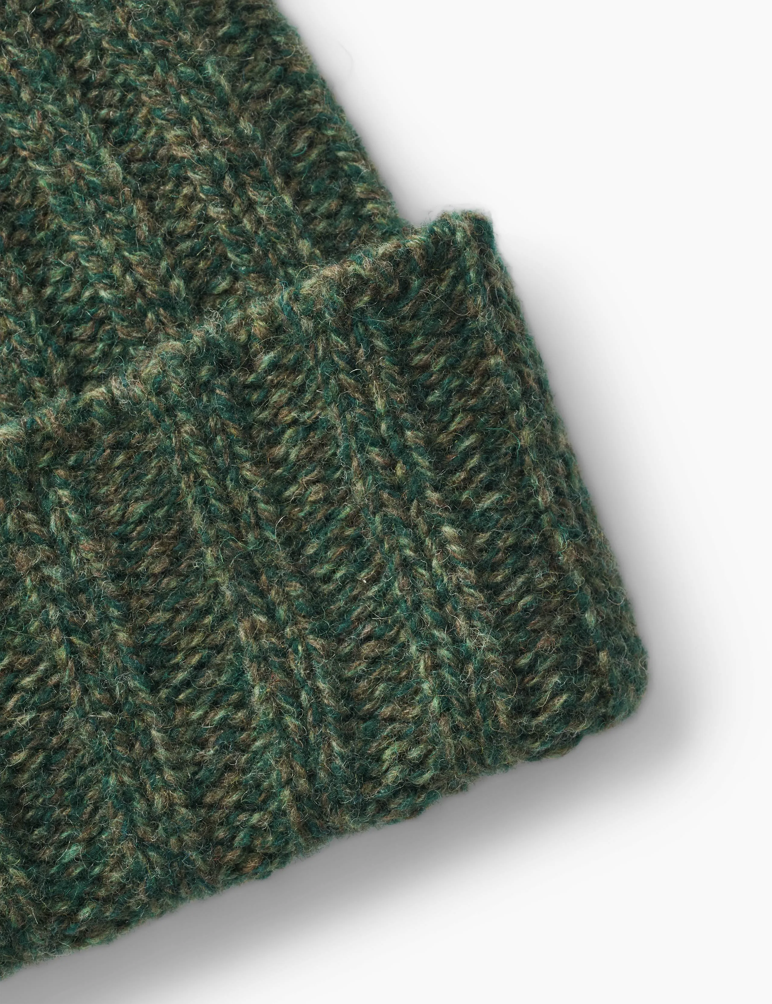 RELAX RIB PUZZLE BEANIE - GREEN sold by Foret product image thumbnail 2