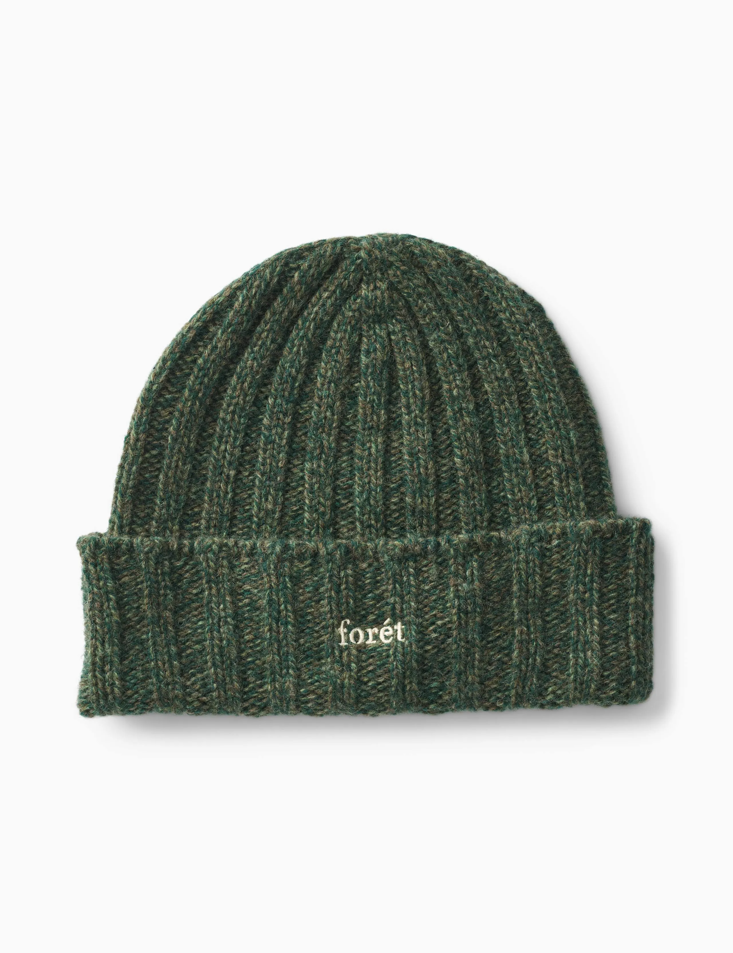 RELAX RIB PUZZLE BEANIE - GREEN sold by Foret