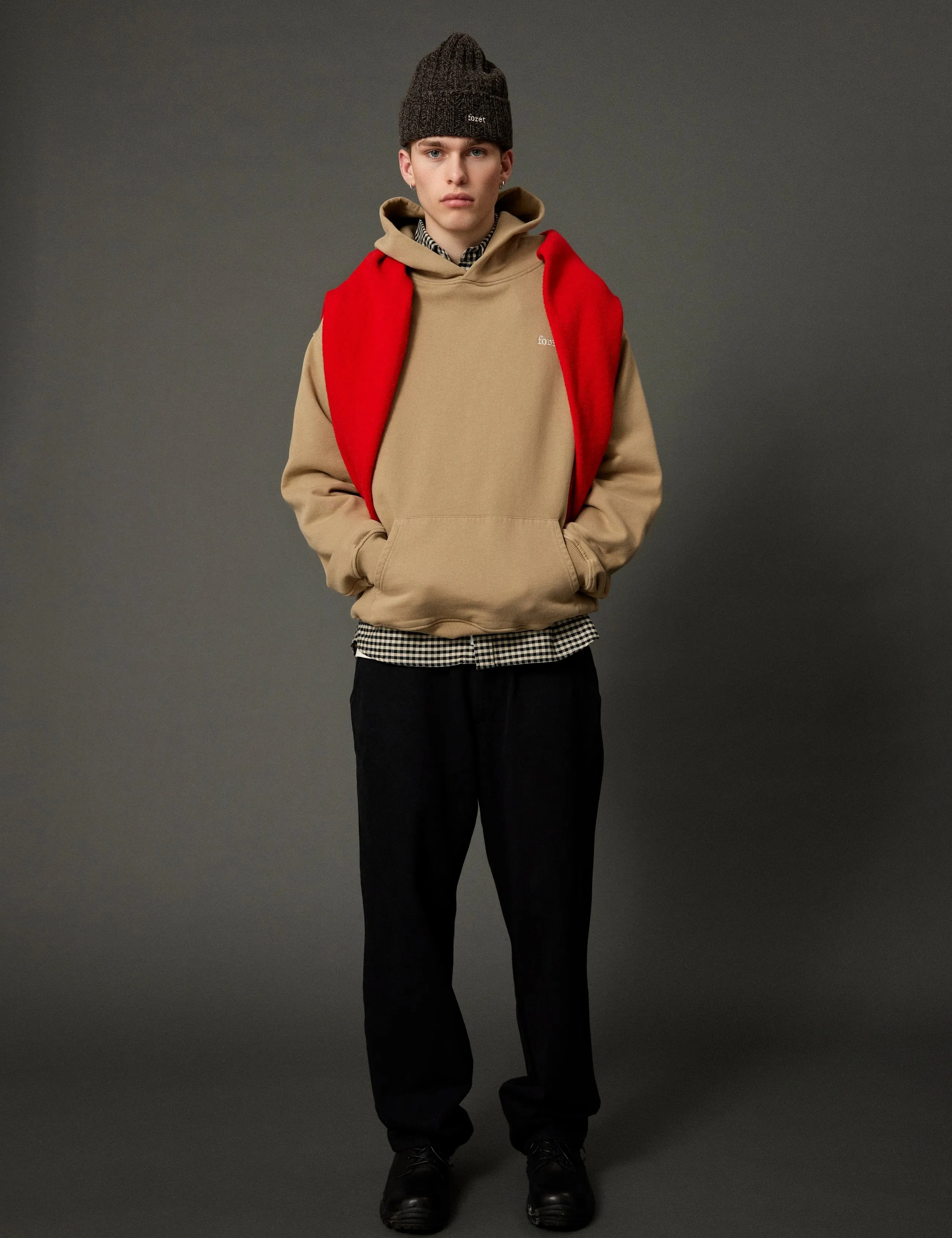 RELAX RIB PUZZLE BEANIE - BROWN sold by Foret product image thumbnail 2