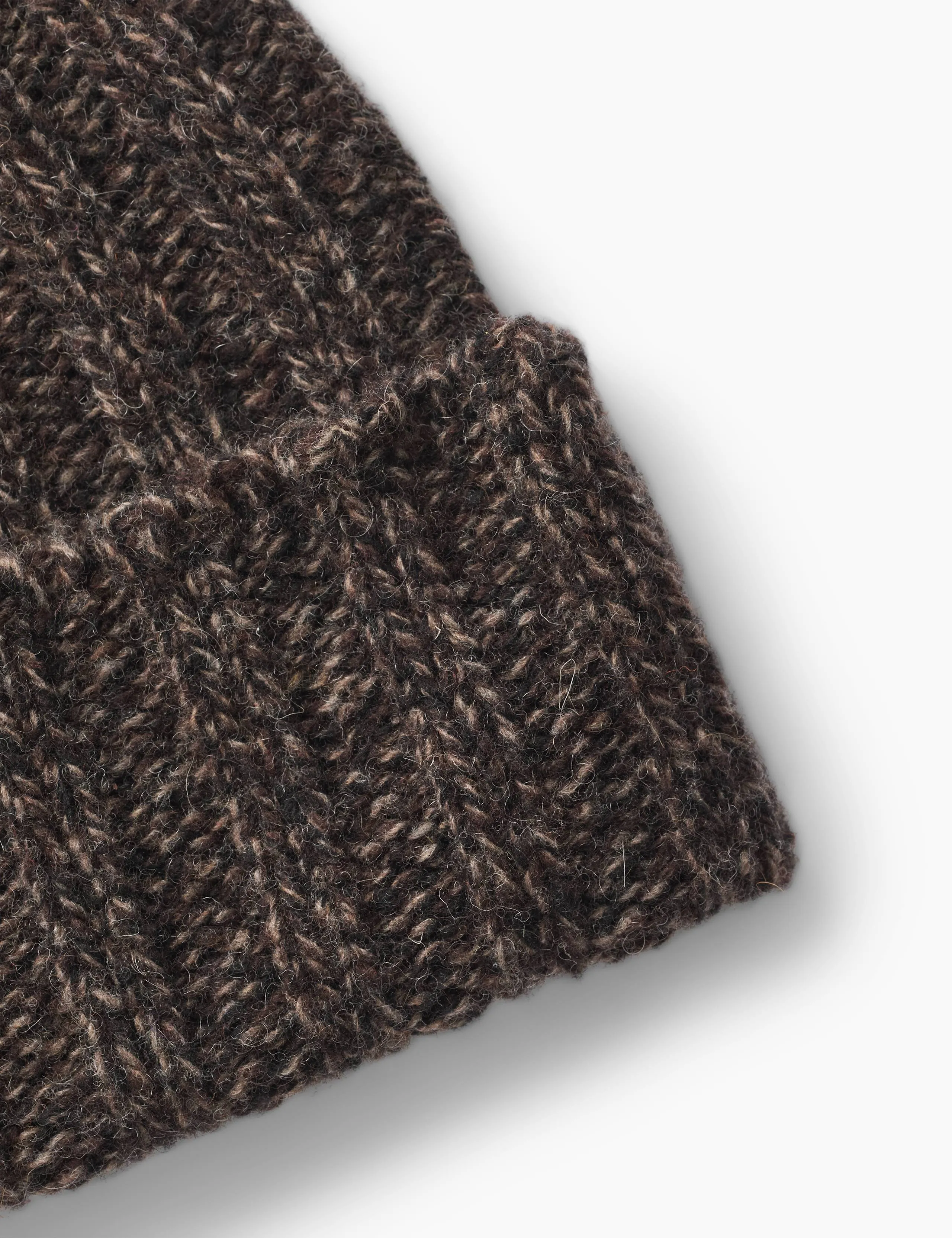 RELAX RIB PUZZLE BEANIE - BROWN sold by Foret product image thumbnail 3