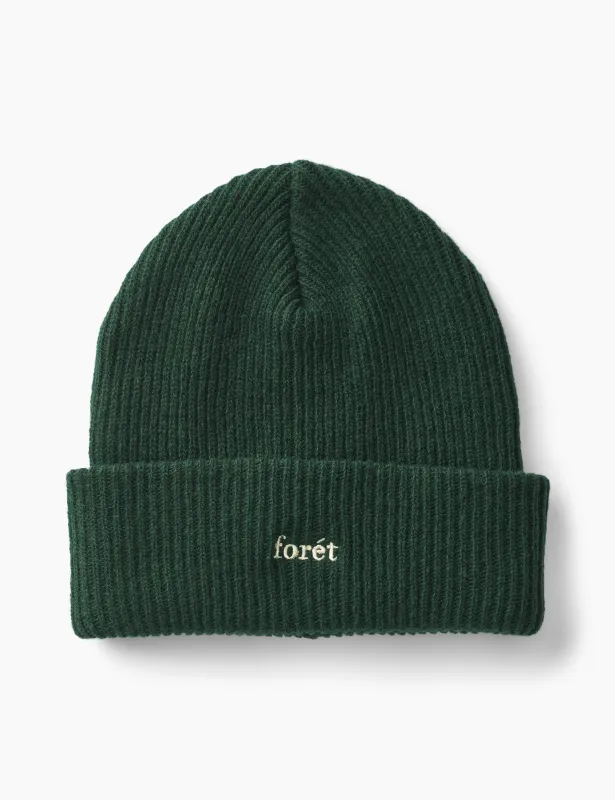 RELAX RIB BEANIE - DARK GREEN sold by Foret