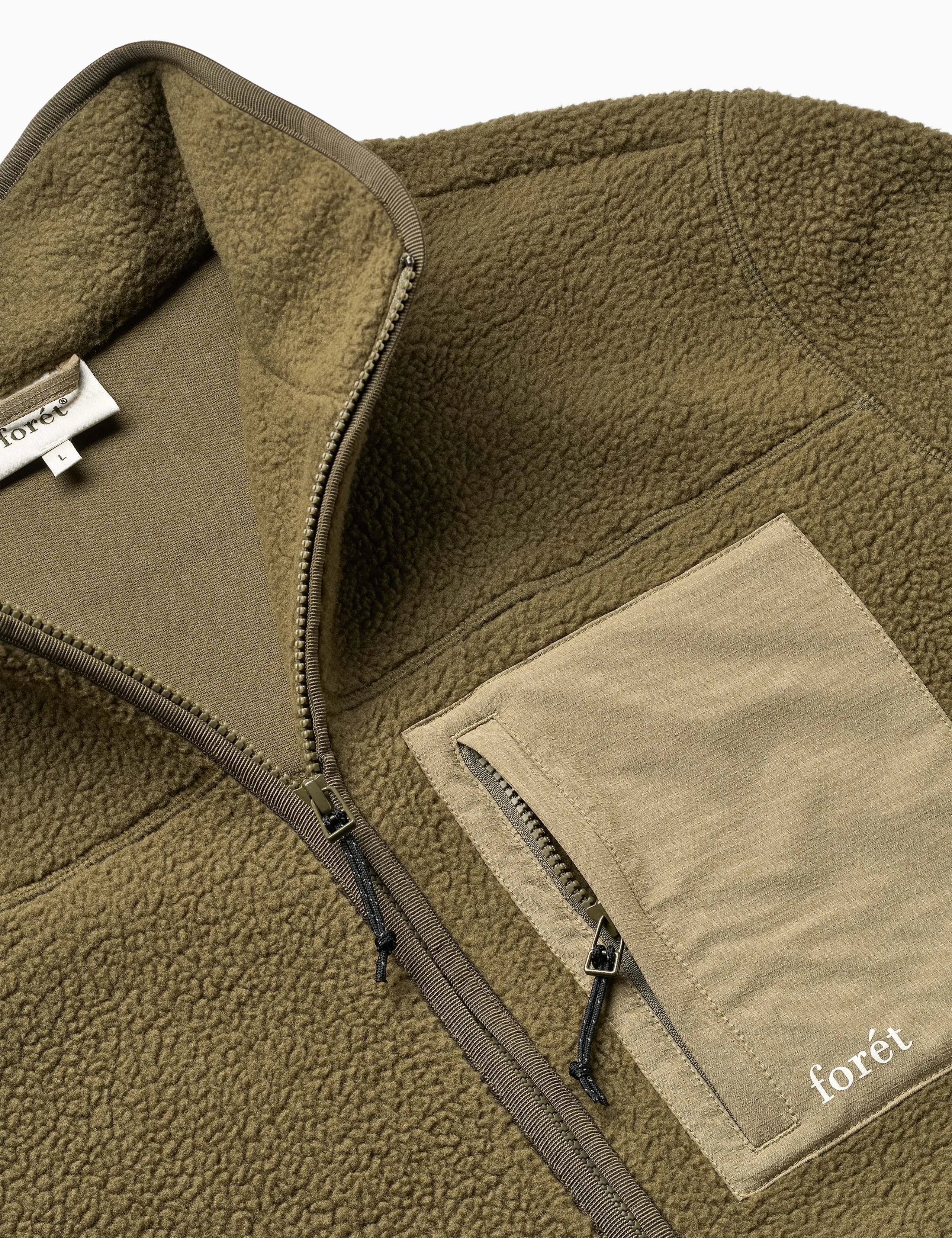 MOUNTAIN FLEECE JACKET - ARMY sold by Foret product image thumbnail 5