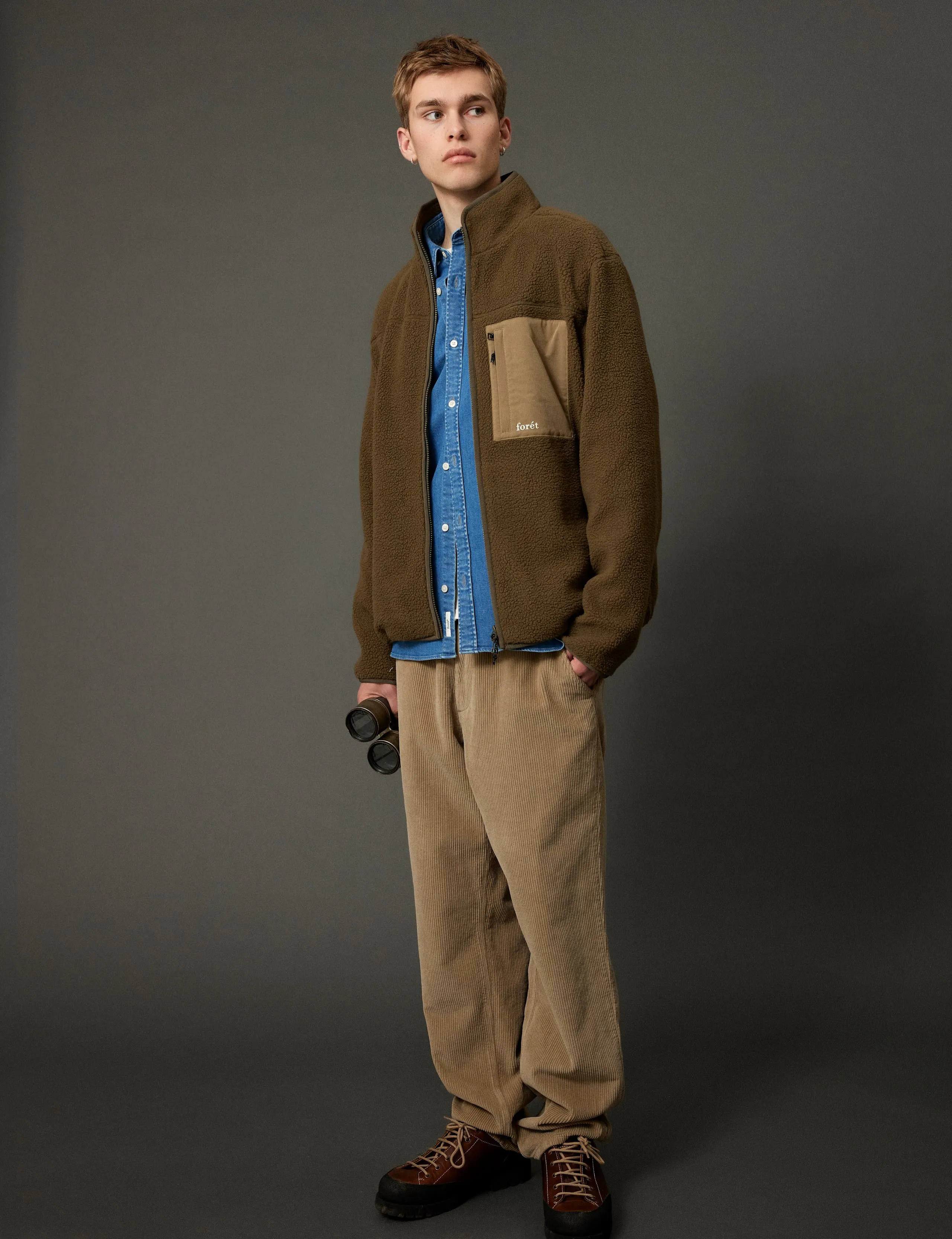 MOUNTAIN FLEECE JACKET - ARMY sold by Foret product image thumbnail 3