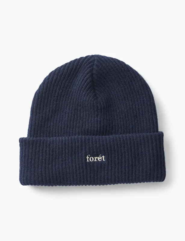 RELAX RIB BEANIE - NAVY sold by Foret