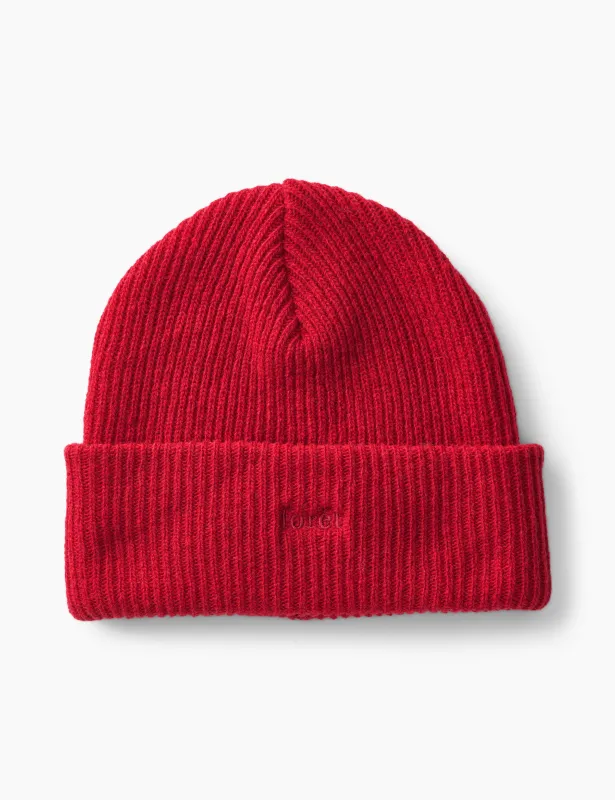 RELAX RIB BEANIE - RED sold by Foret