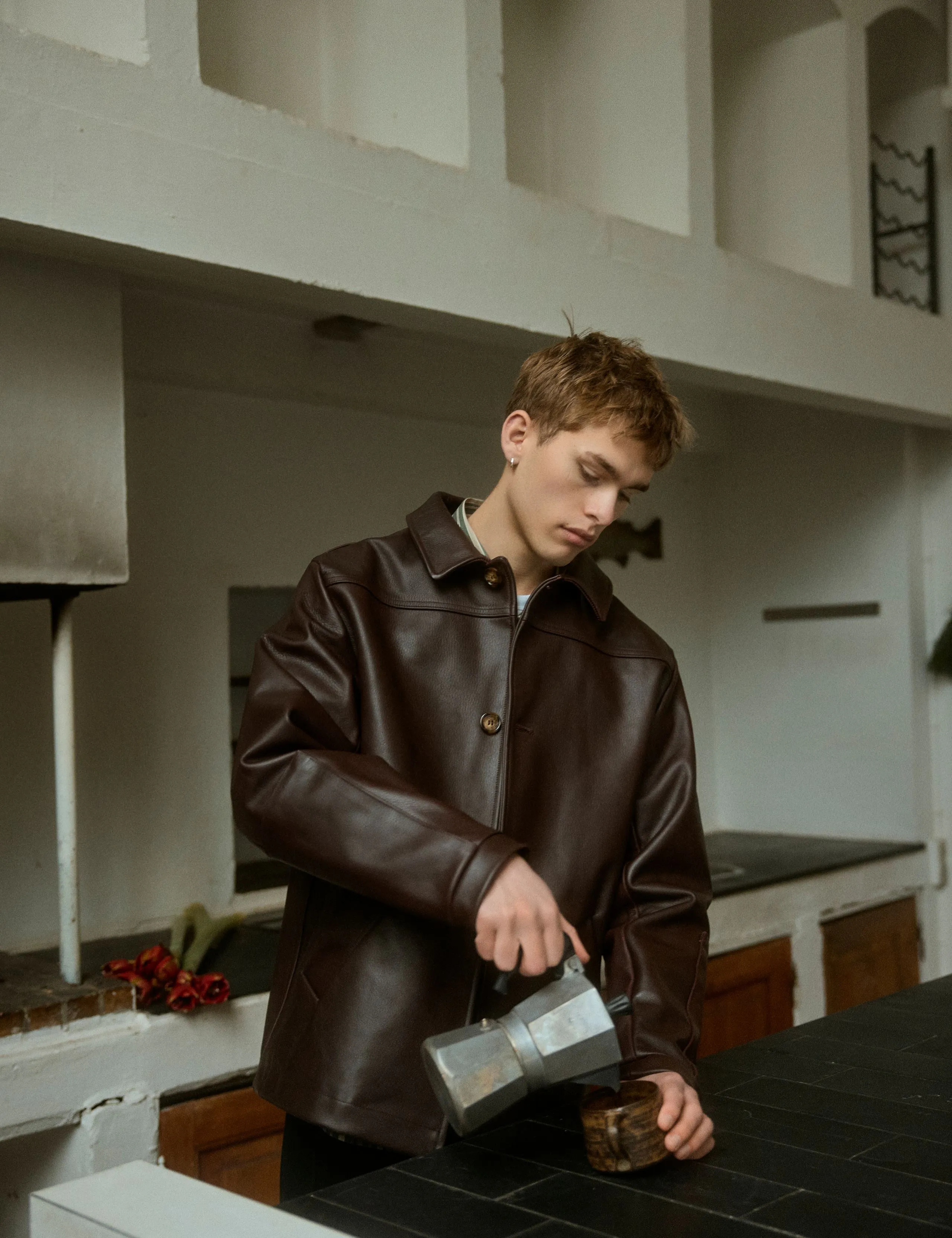 SUNRAY LEATHER JACKET - BROWN sold by Foret product image thumbnail 3