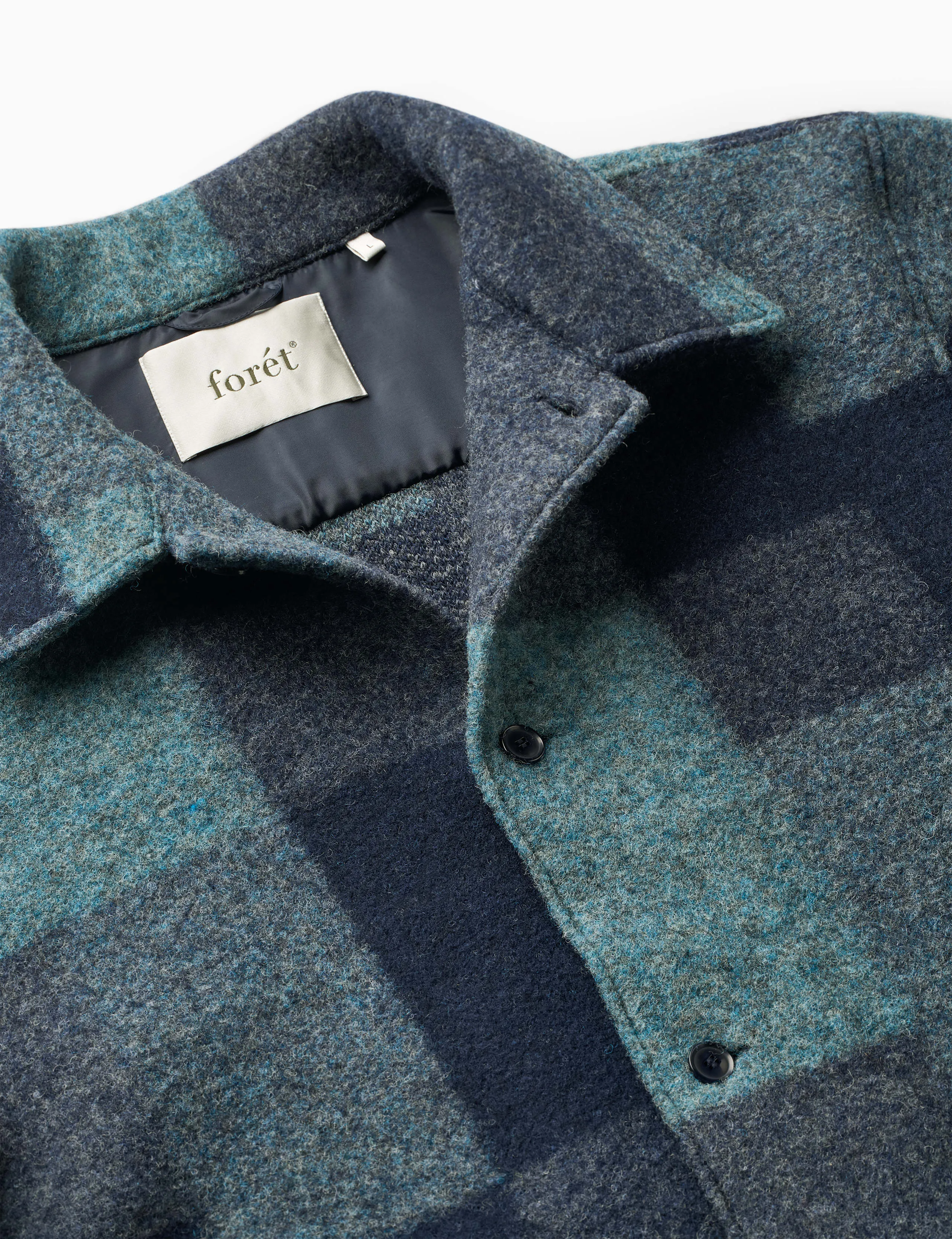 CAVE WOOL JACKET - BLUE MIX sold by Foret product image thumbnail 4