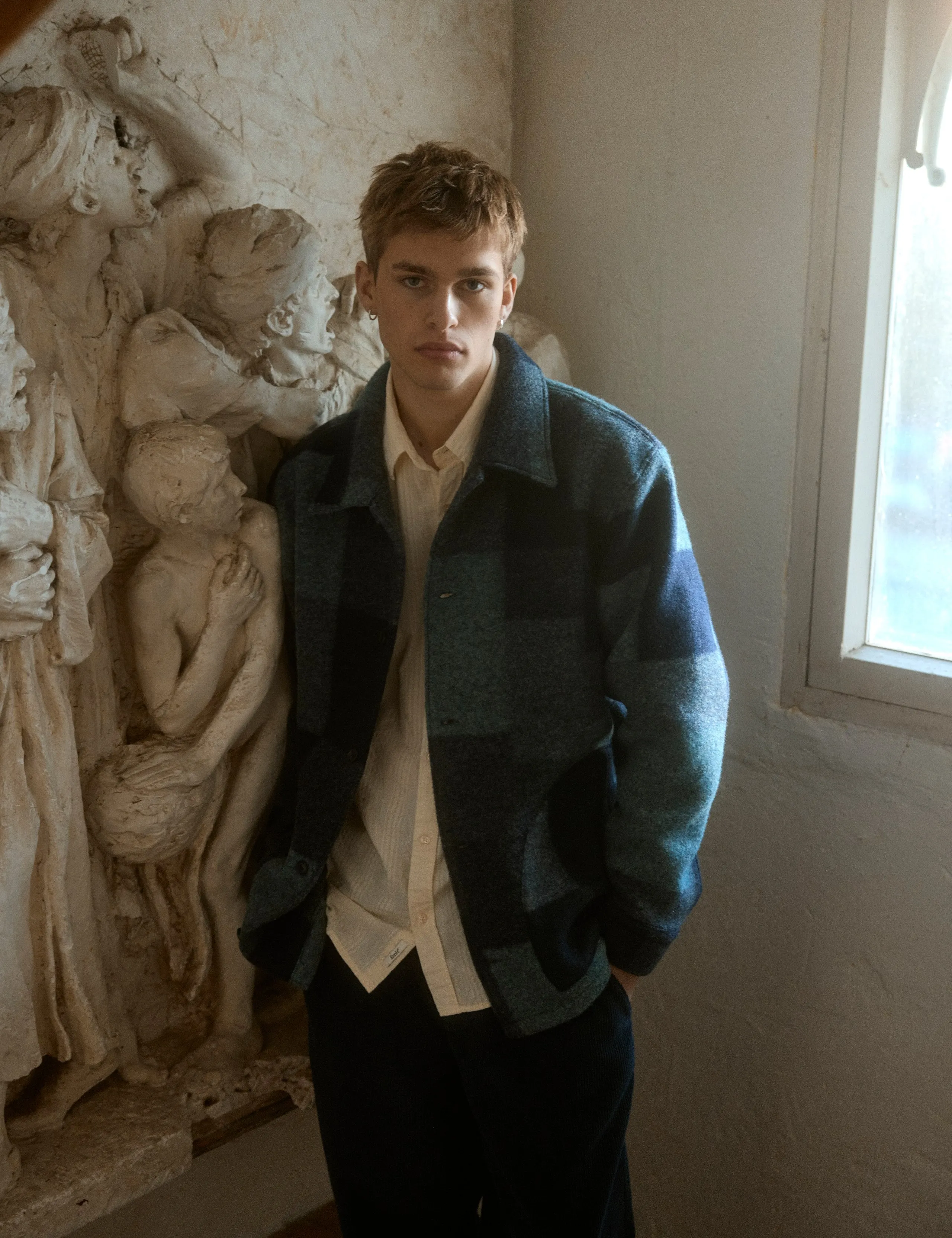 CAVE WOOL JACKET - BLUE MIX sold by Foret product image thumbnail 3