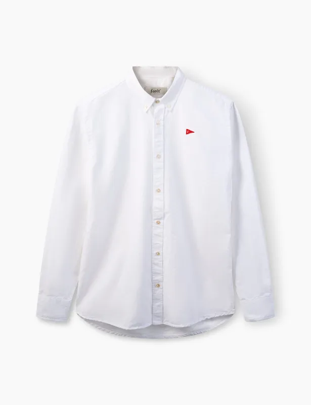 FLAG REGULAR FIT OXFORD SHIRT - WHITE sold by Foret