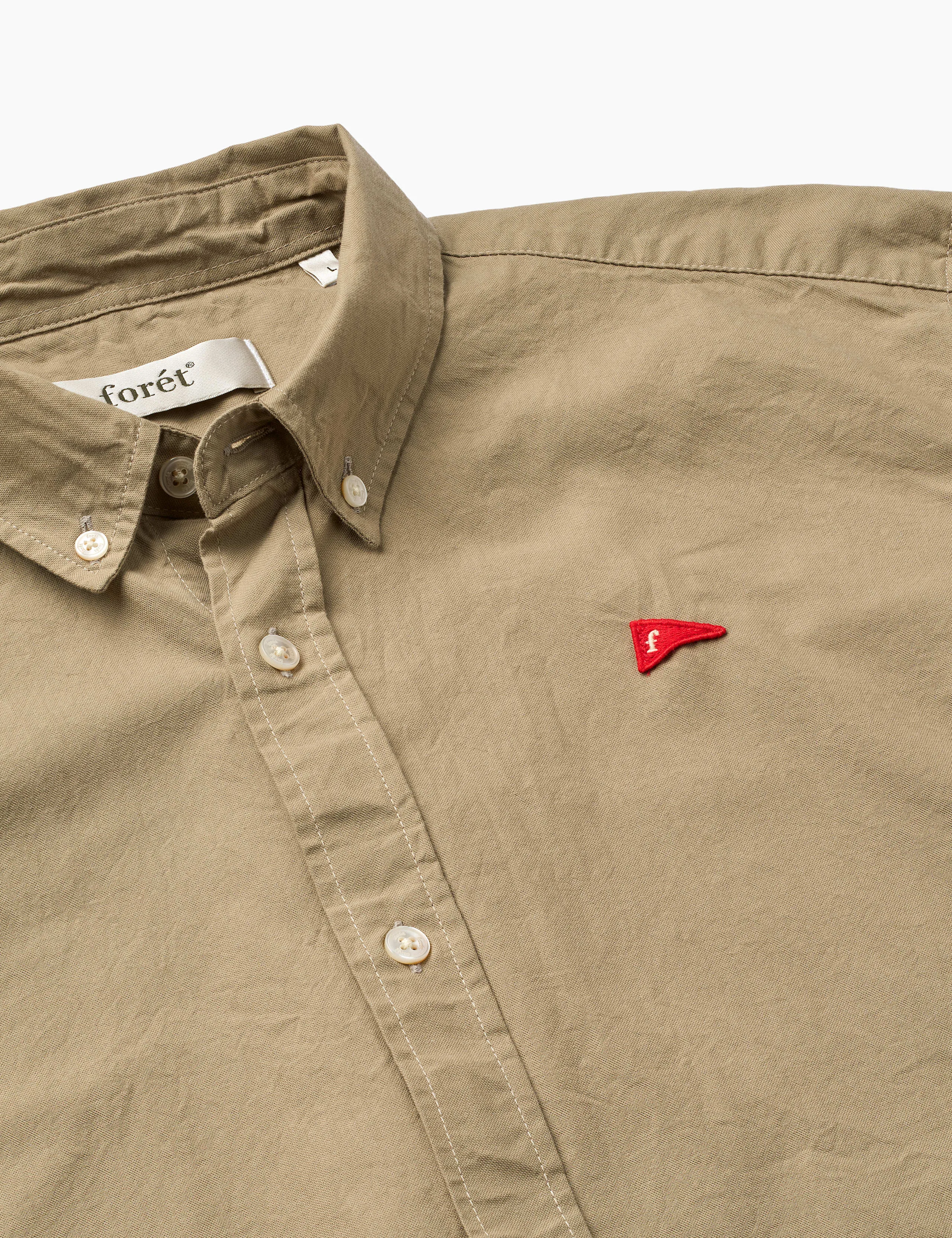 FLAG REGULAR FIT OXFORD SHIRT - KHAKI sold by Foret product image thumbnail 2
