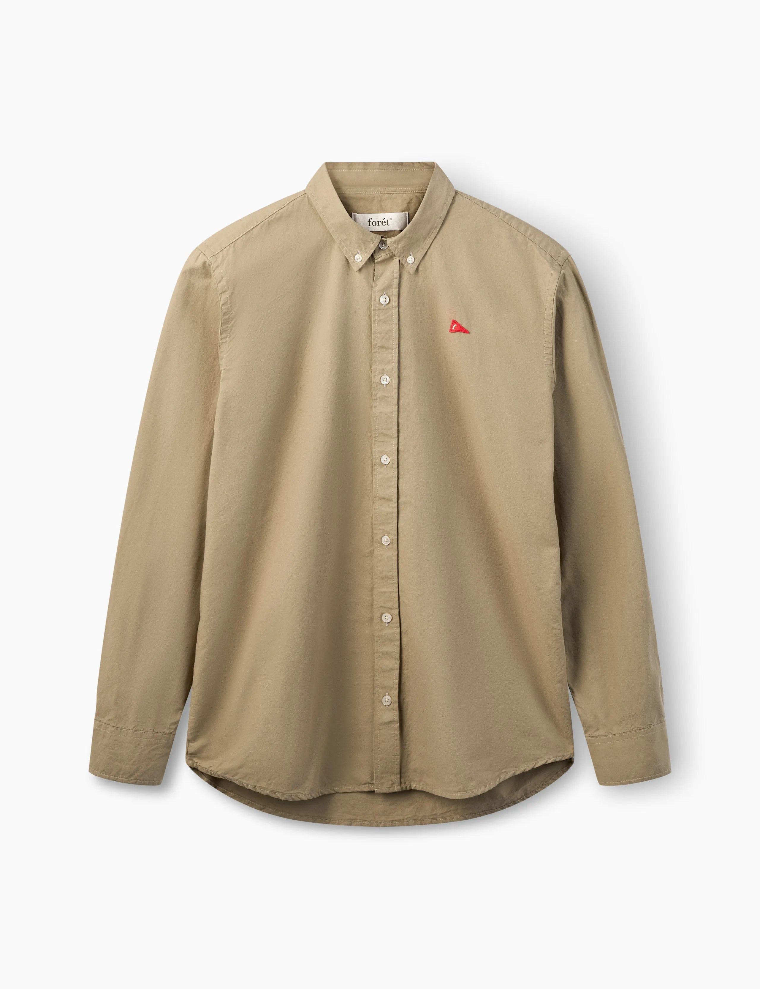 FLAG REGULAR FIT OXFORD SHIRT - KHAKI sold by Foret