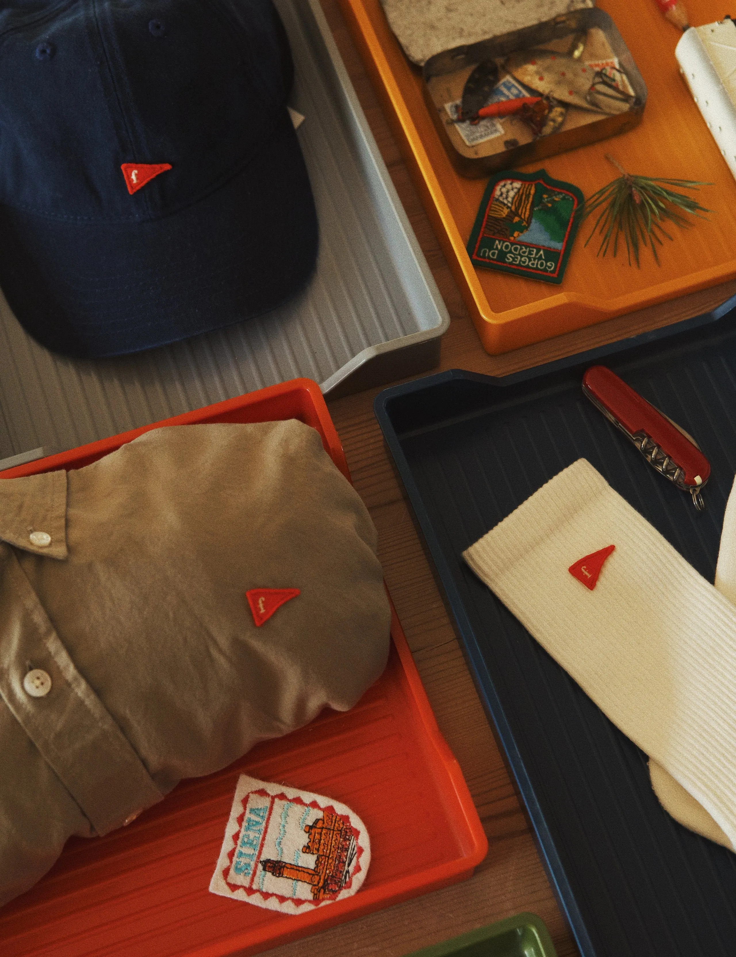 FLAG REGULAR FIT OXFORD SHIRT - KHAKI sold by Foret product image thumbnail 3