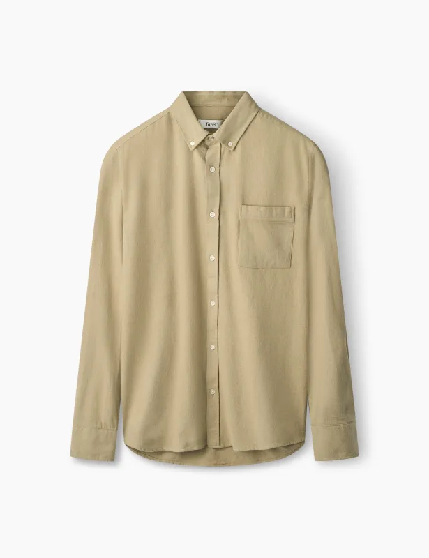 CREEK FLANNEL SHIRT - KHAKI sold by Foret
