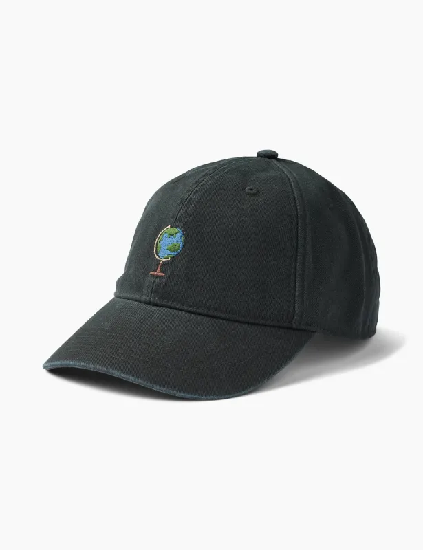 GLOBUS WASHED CAP - BLACK sold by Foret