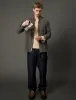 CREEK FLANNEL SHIRT - BURNT KHAKI/NAVY sold by Foret