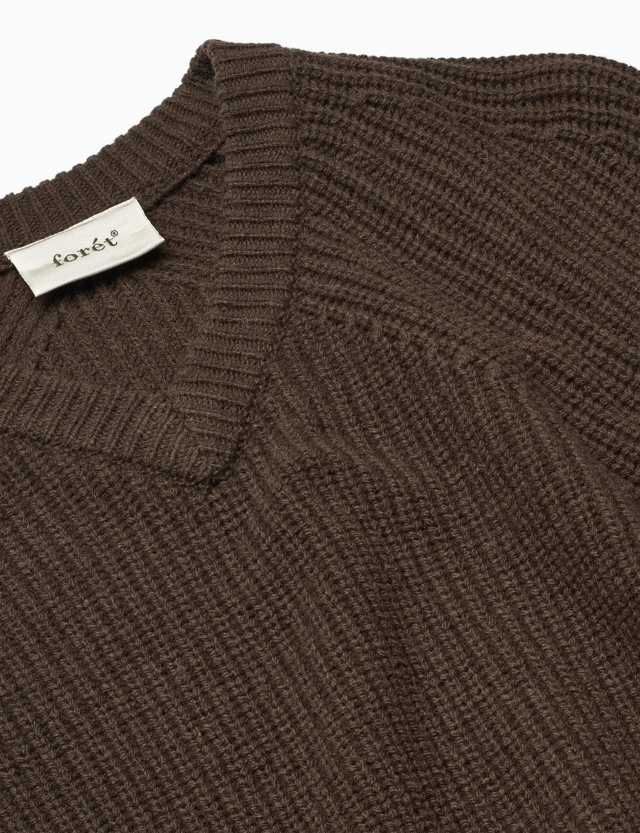 DELTA WOOL V-NECK KNIT - DARK BROWN sold by Foret product image thumbnail 4