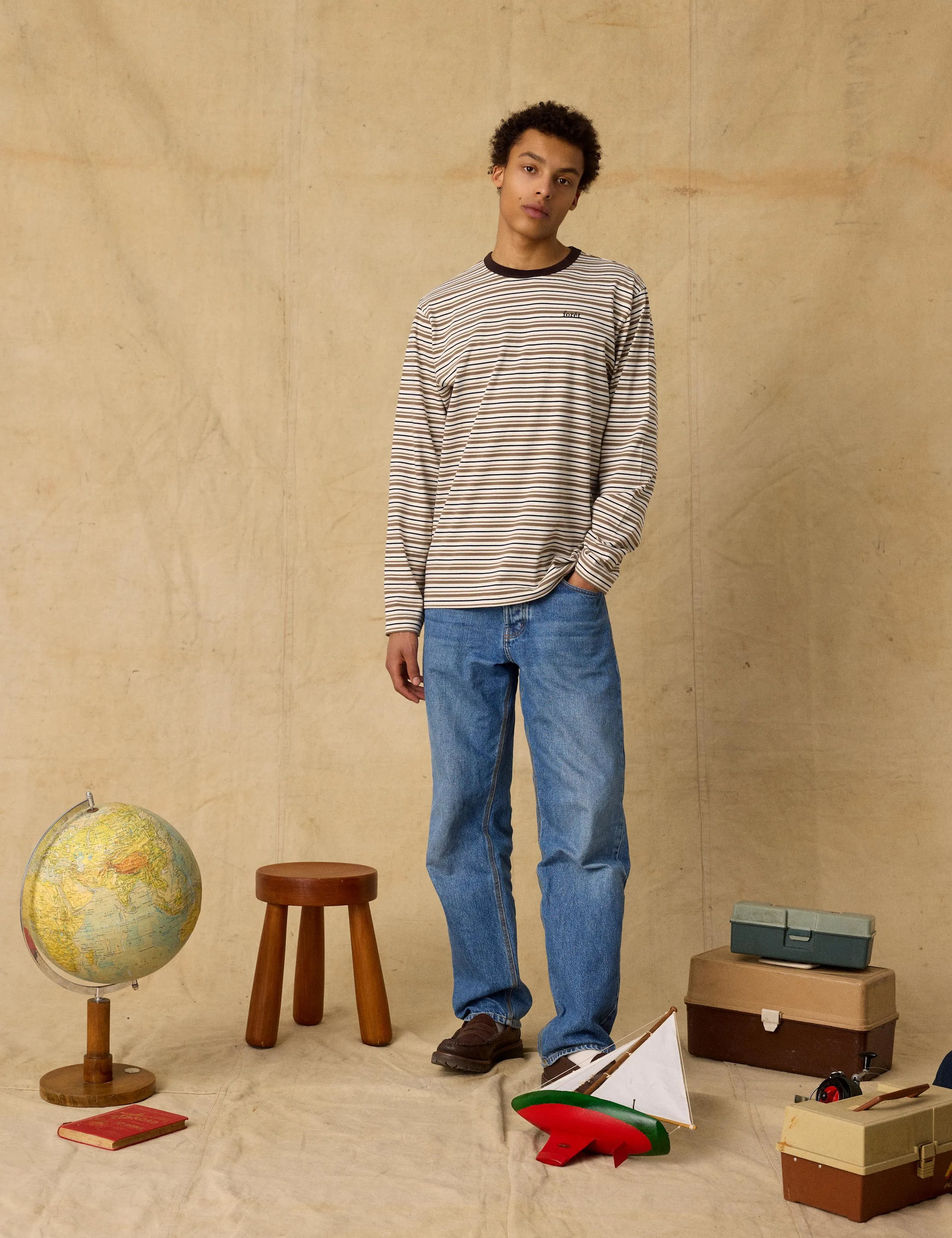 LOCH LONGSLEEVE - EARTH STRIPE sold by Foret product image thumbnail 2