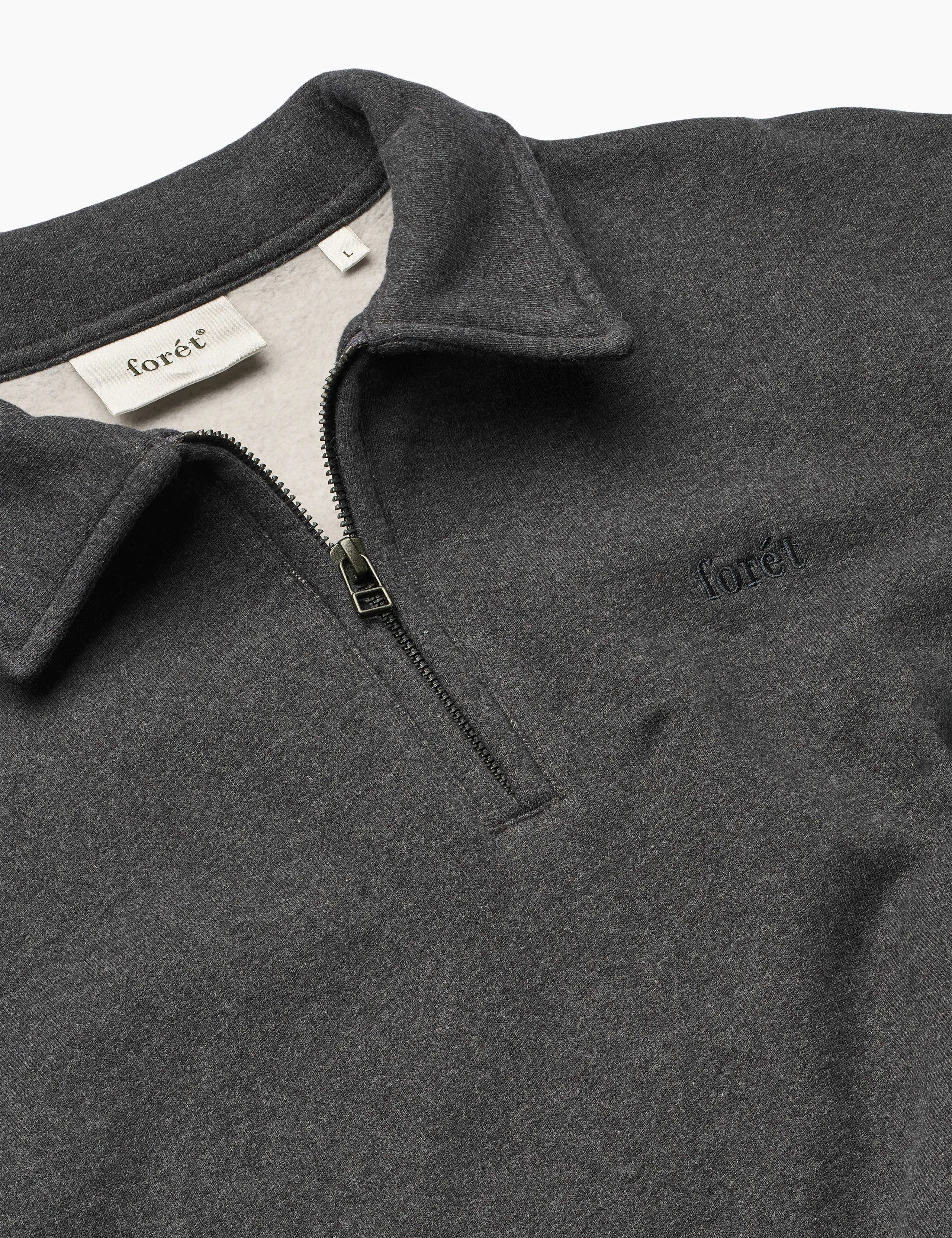 HOOK HALF ZIP - DARK GREY MELANGE sold by Foret product image thumbnail 3