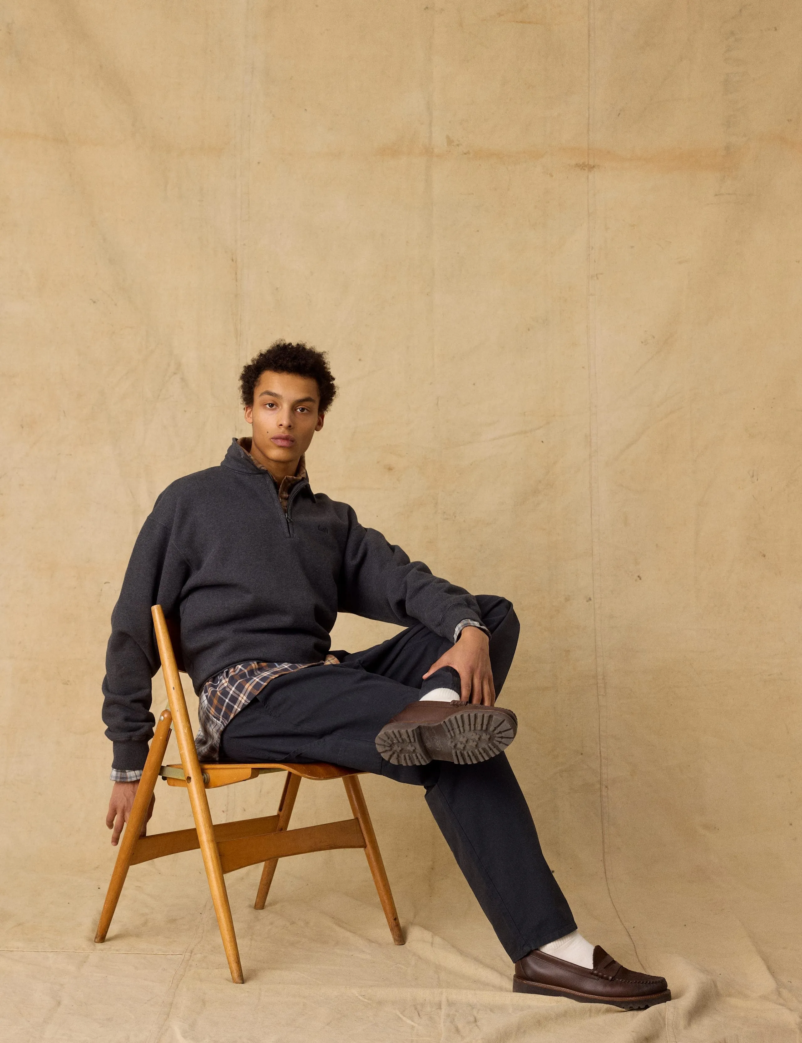 HOOK HALF ZIP - DARK GREY MELANGE sold by Foret product image thumbnail 5