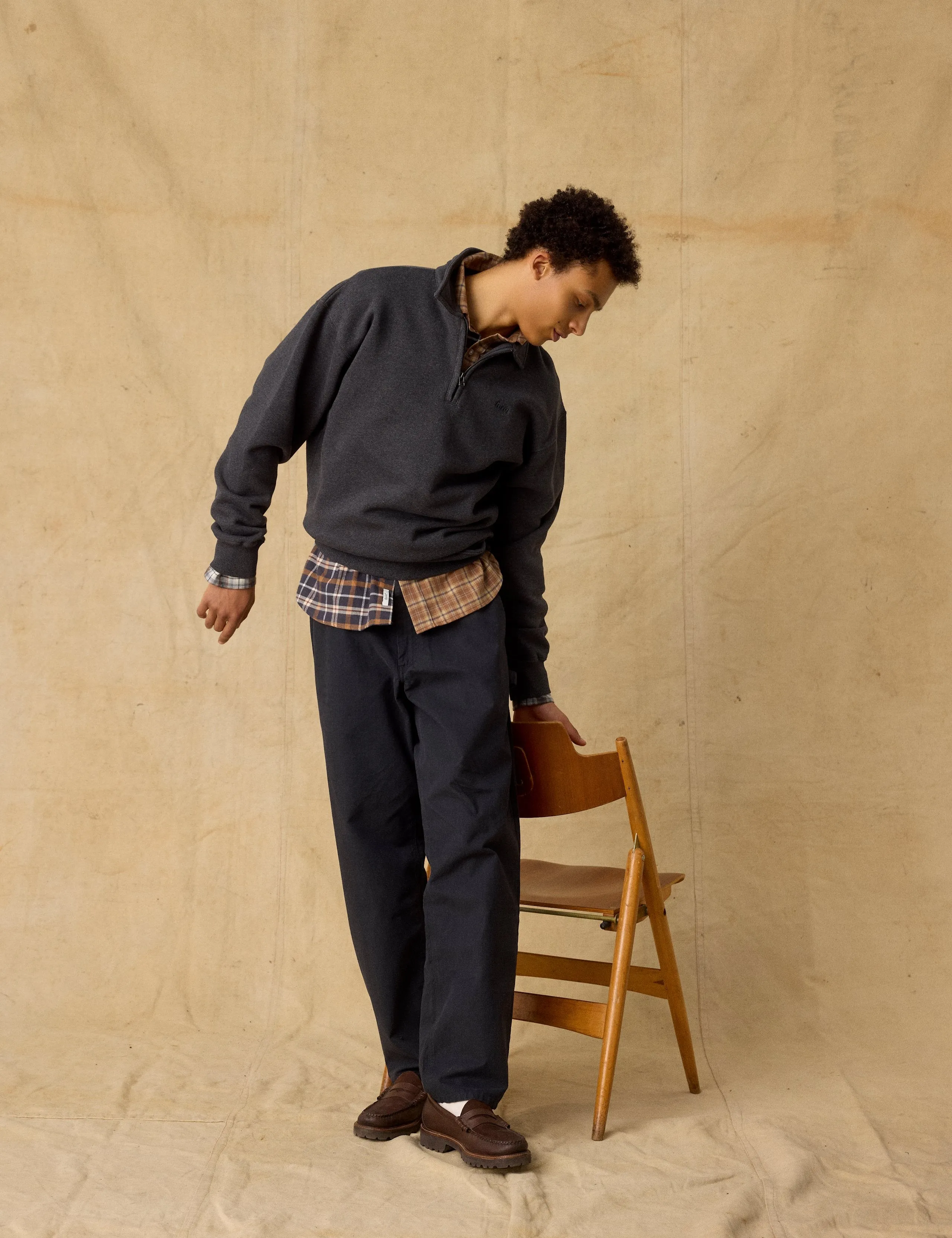 HOOK HALF ZIP - DARK GREY MELANGE sold by Foret product image thumbnail 4