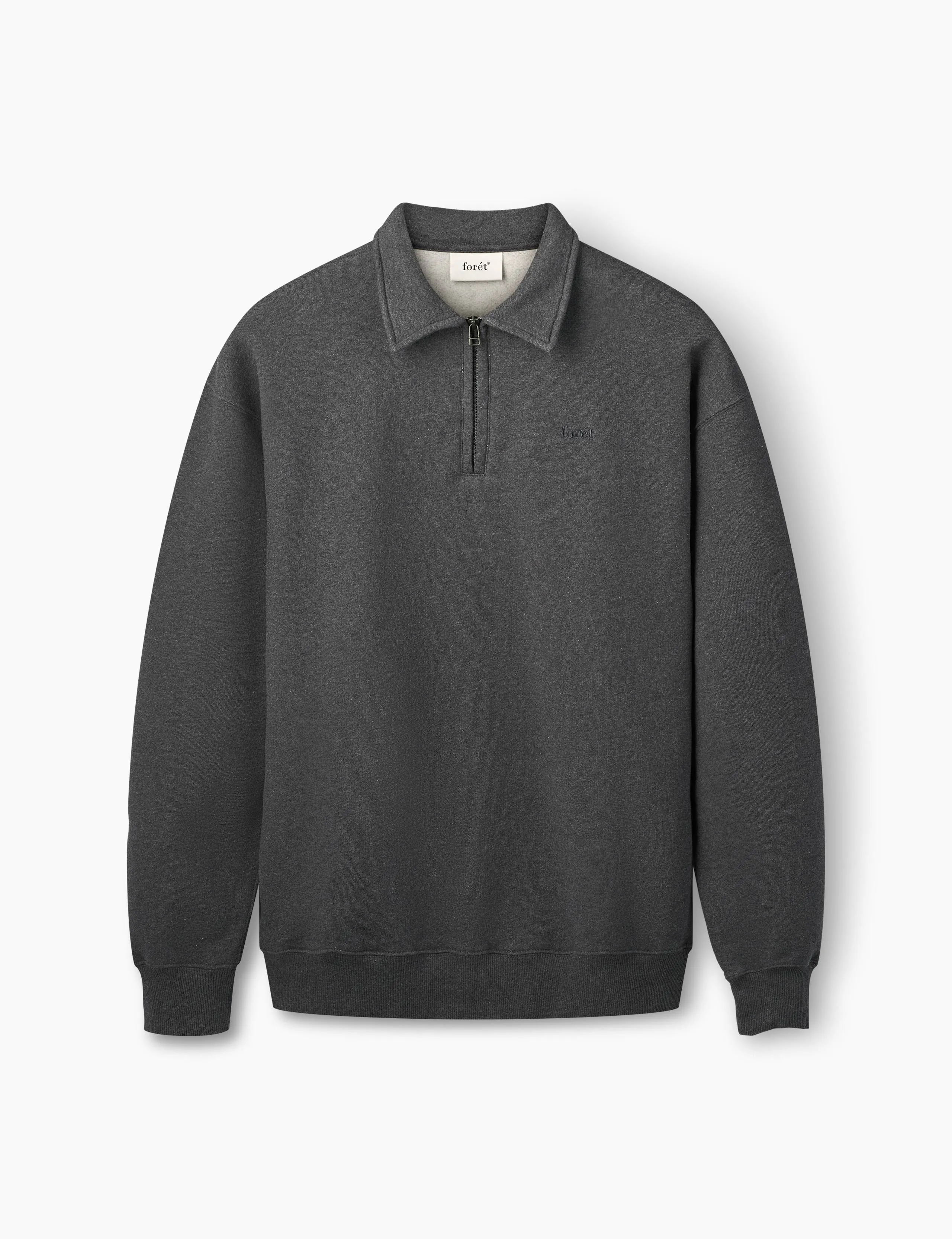 HOOK HALF ZIP - DARK GREY MELANGE sold by Foret