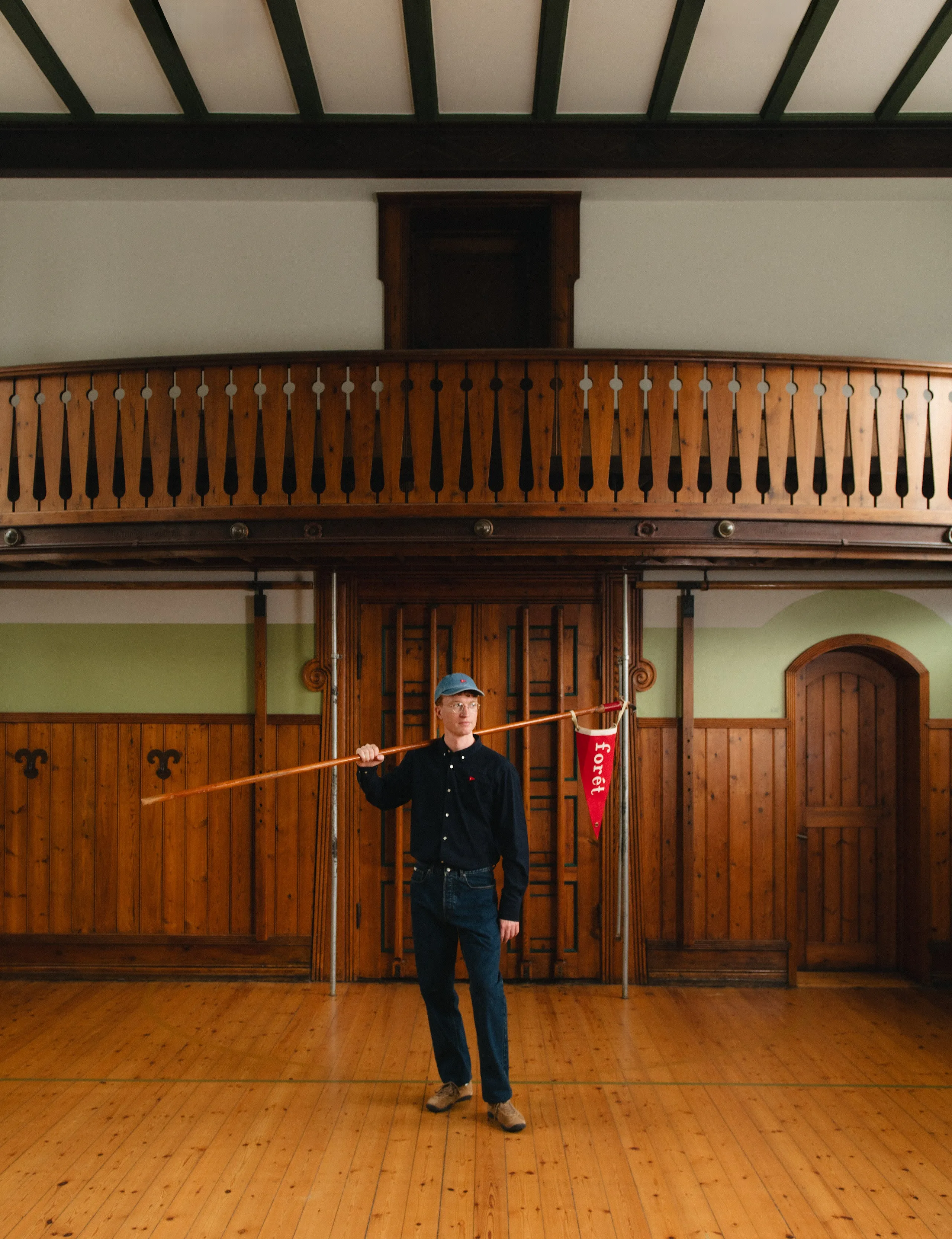 FLAG REGULAR FIT OXFORD SHIRT - NAVY sold by Foret product image thumbnail 4