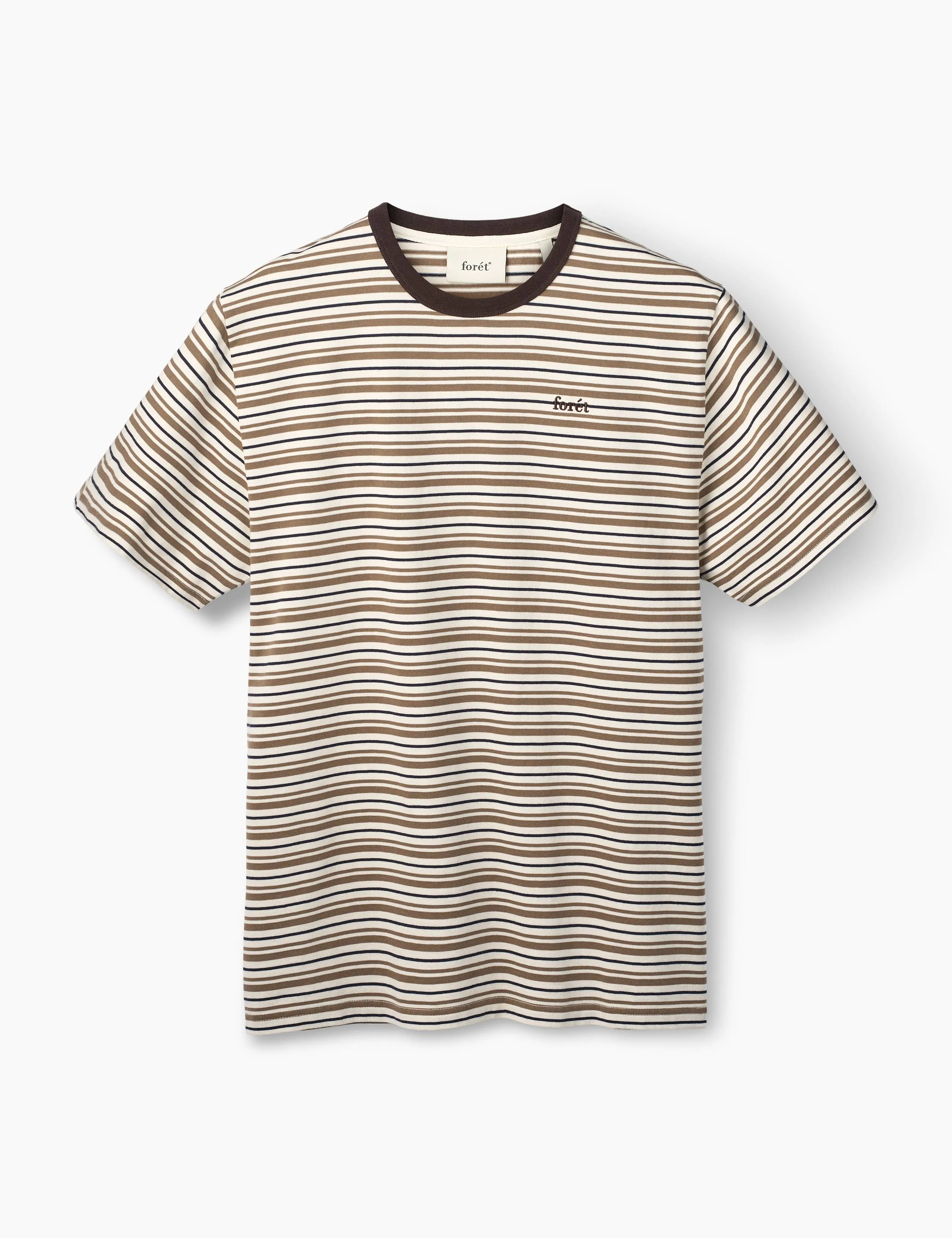LOCH T-SHIRT - EARTH STRIPE sold by Foret