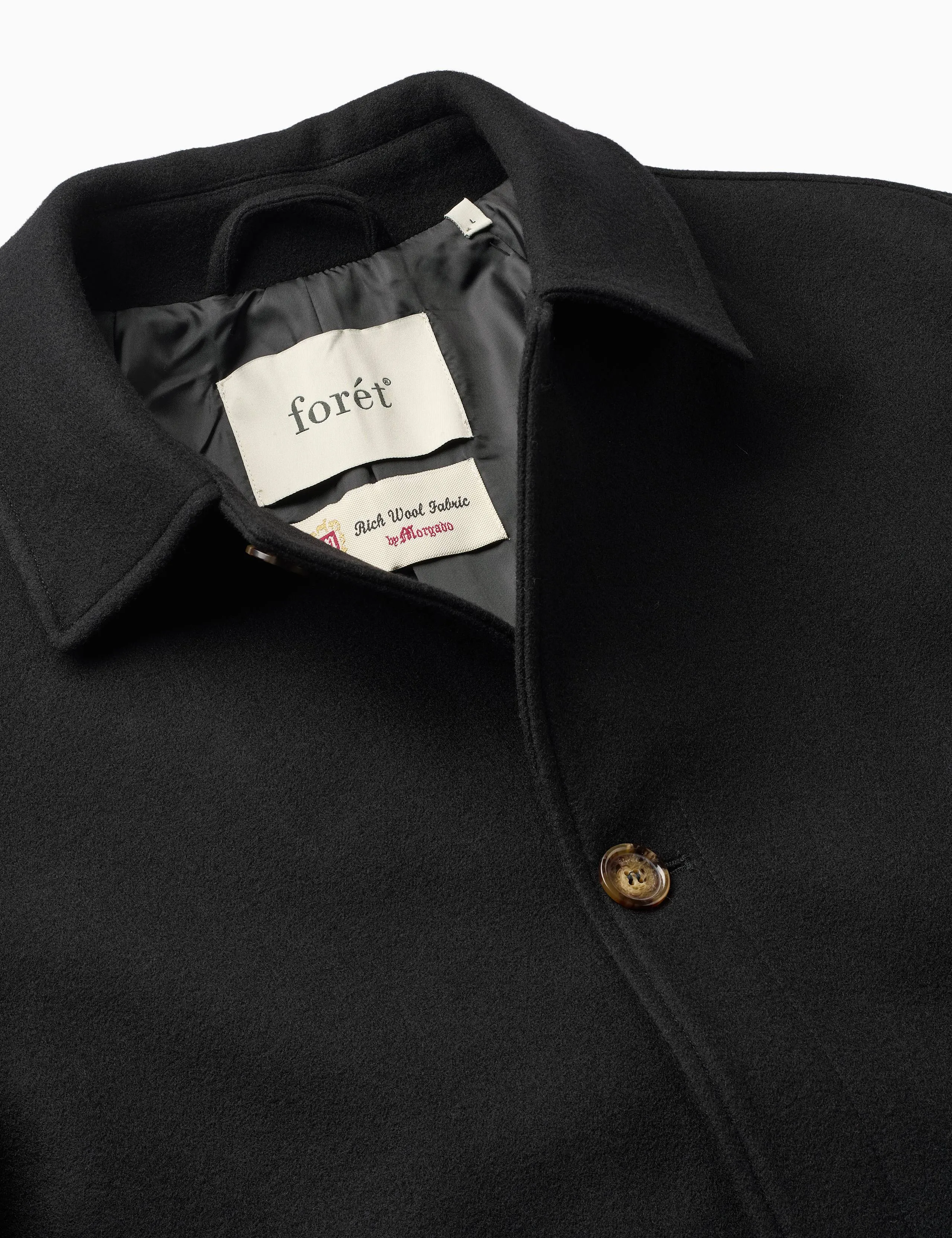 PINE WOOL COAT - BLACK sold by Foret product image thumbnail 3