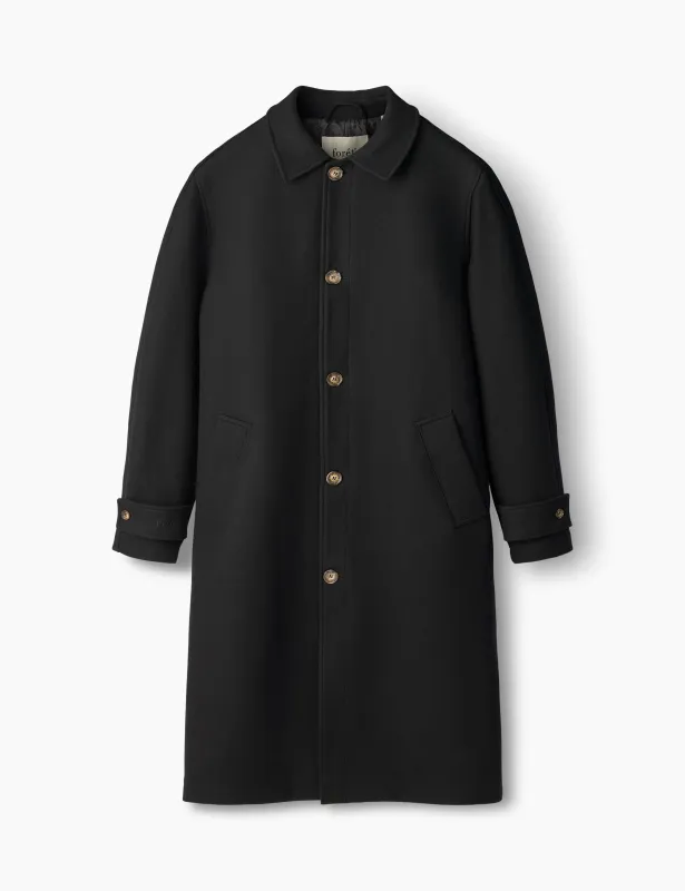 PINE WOOL COAT - BLACK sold by Foret