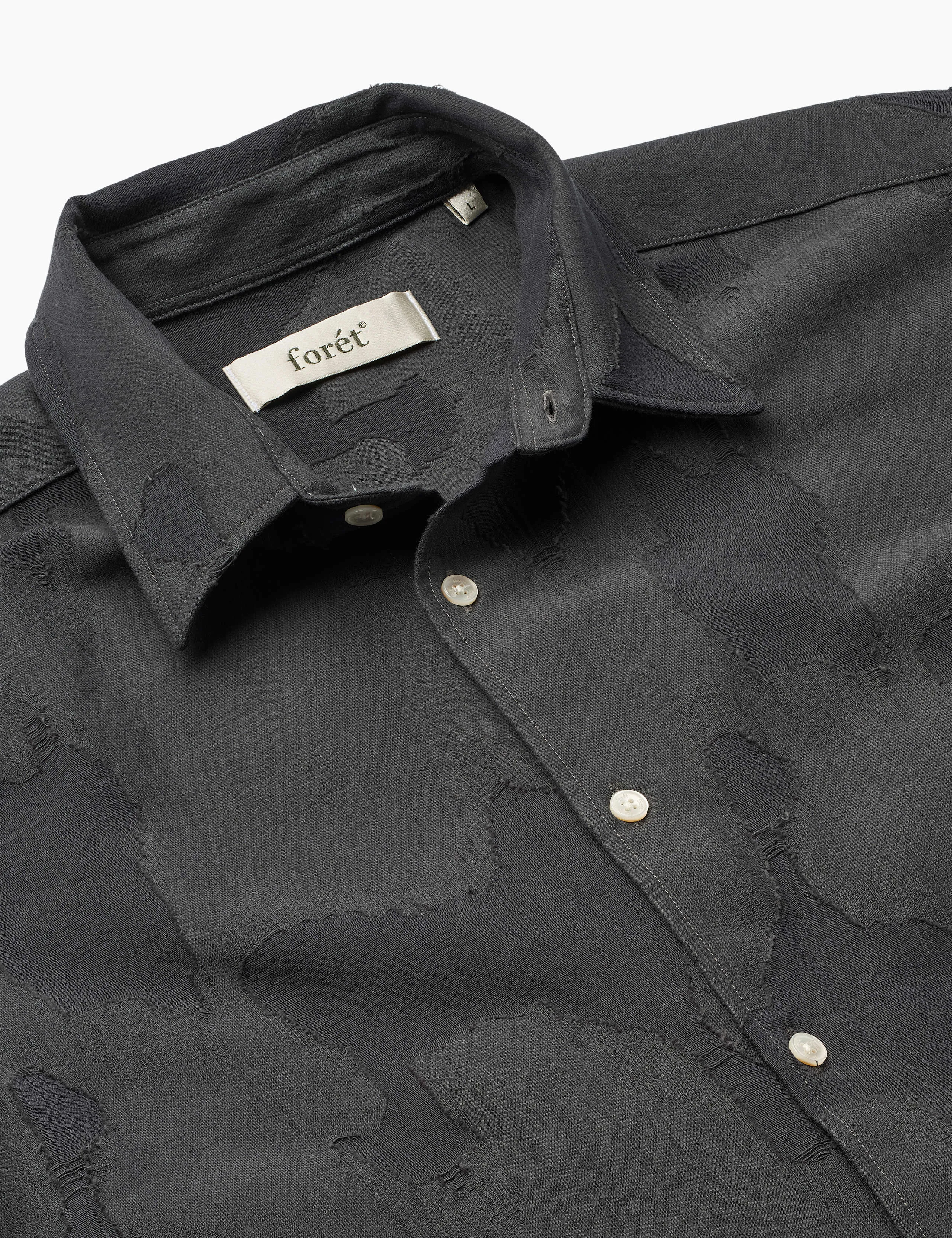 DAWN JACQUARD SHIRT - DARK GREY sold by Foret product image thumbnail 3