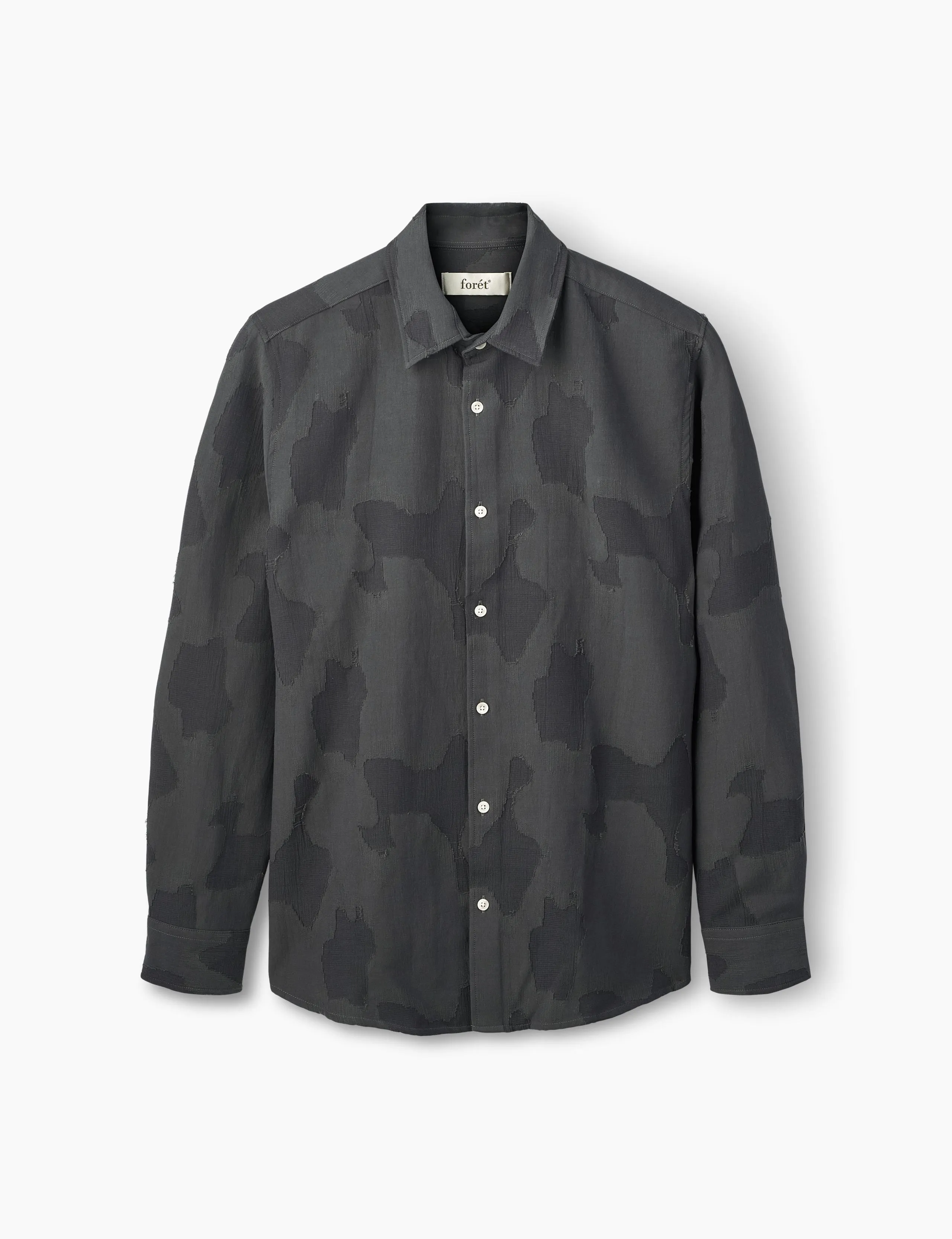 DAWN JACQUARD SHIRT - DARK GREY sold by Foret