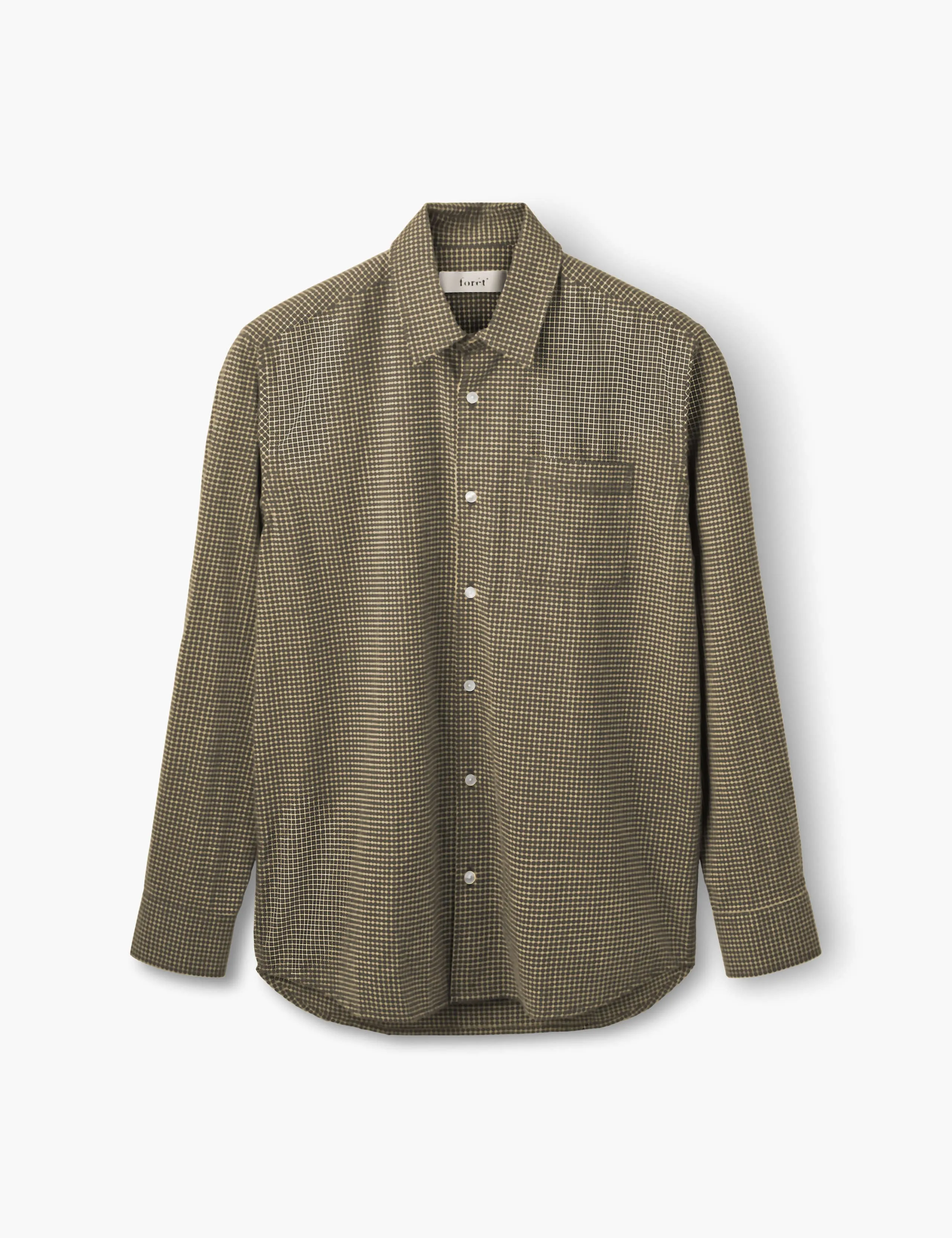 PLUTO CHECKED SHIRT - STONE/CLOUD sold by Foret