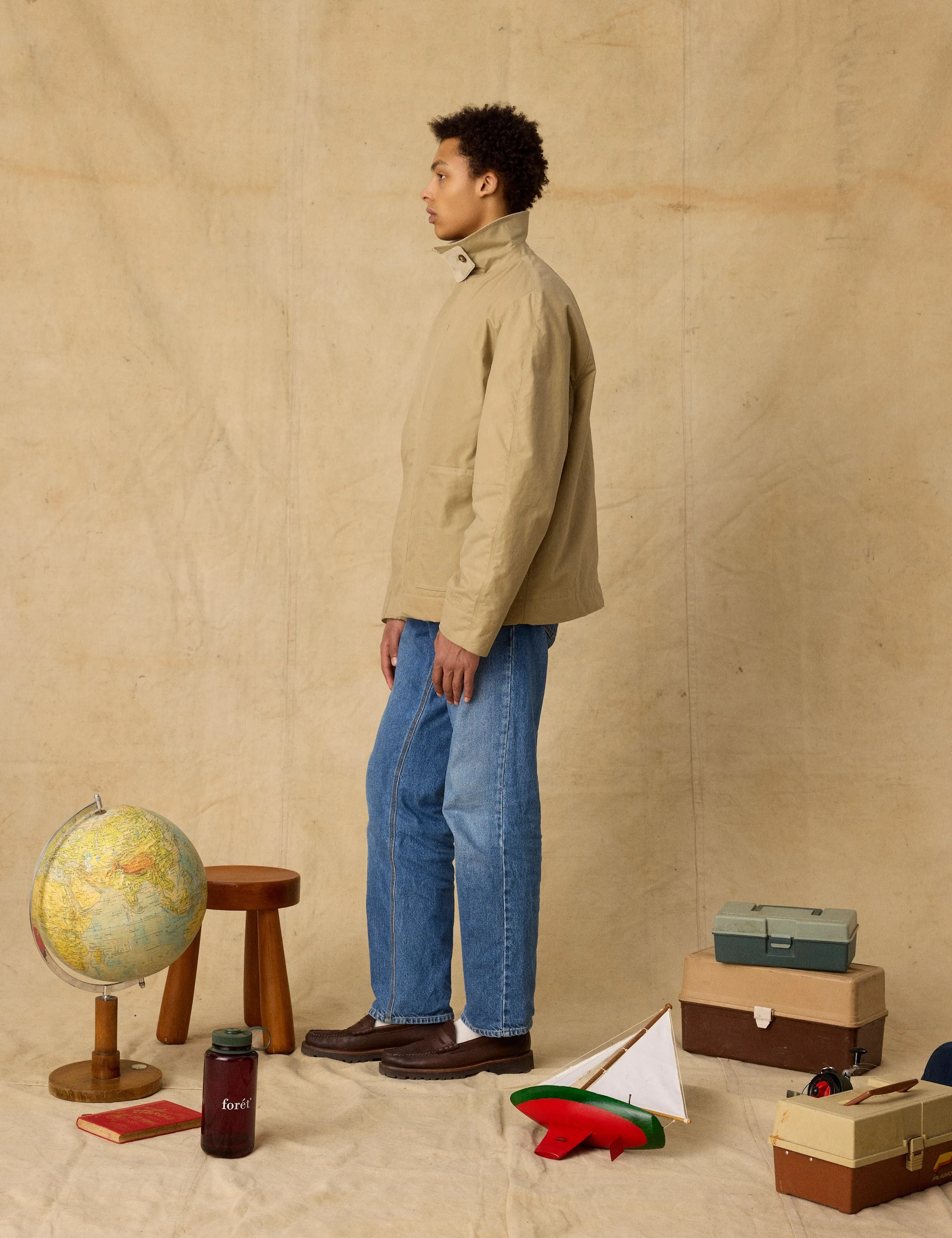 ASPEN PADDED OILSKIN JACKET - KHAKI sold by Foret product image thumbnail 4