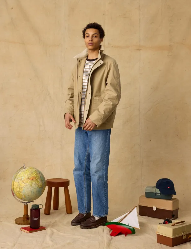 ASPEN PADDED OILSKIN JACKET - KHAKI sold by Foret