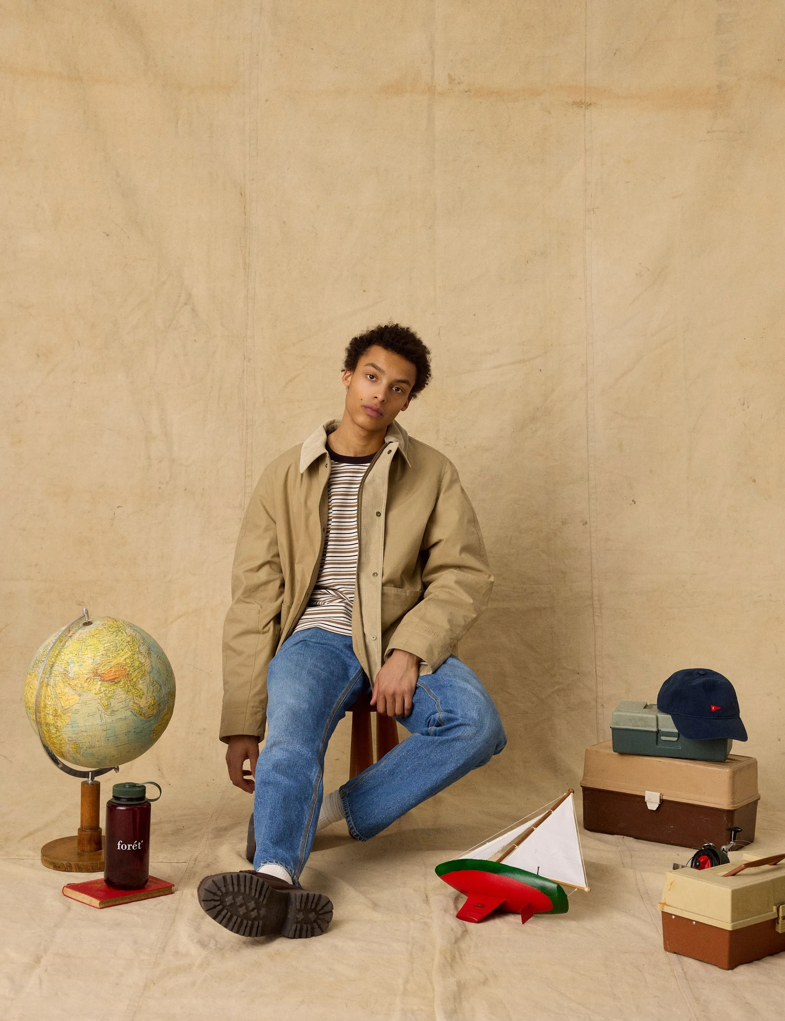 ASPEN PADDED OILSKIN JACKET - KHAKI sold by Foret product image thumbnail 3