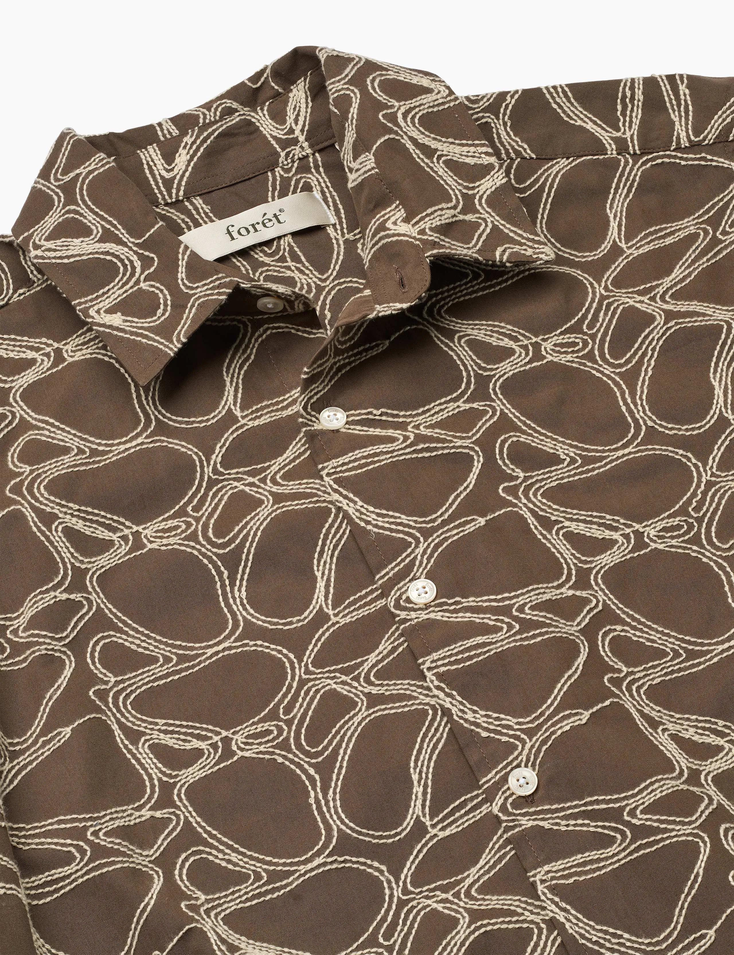 DAWN EMBROIDERED SHIRT - EARTH/CLOUD sold by Foret product image thumbnail 3