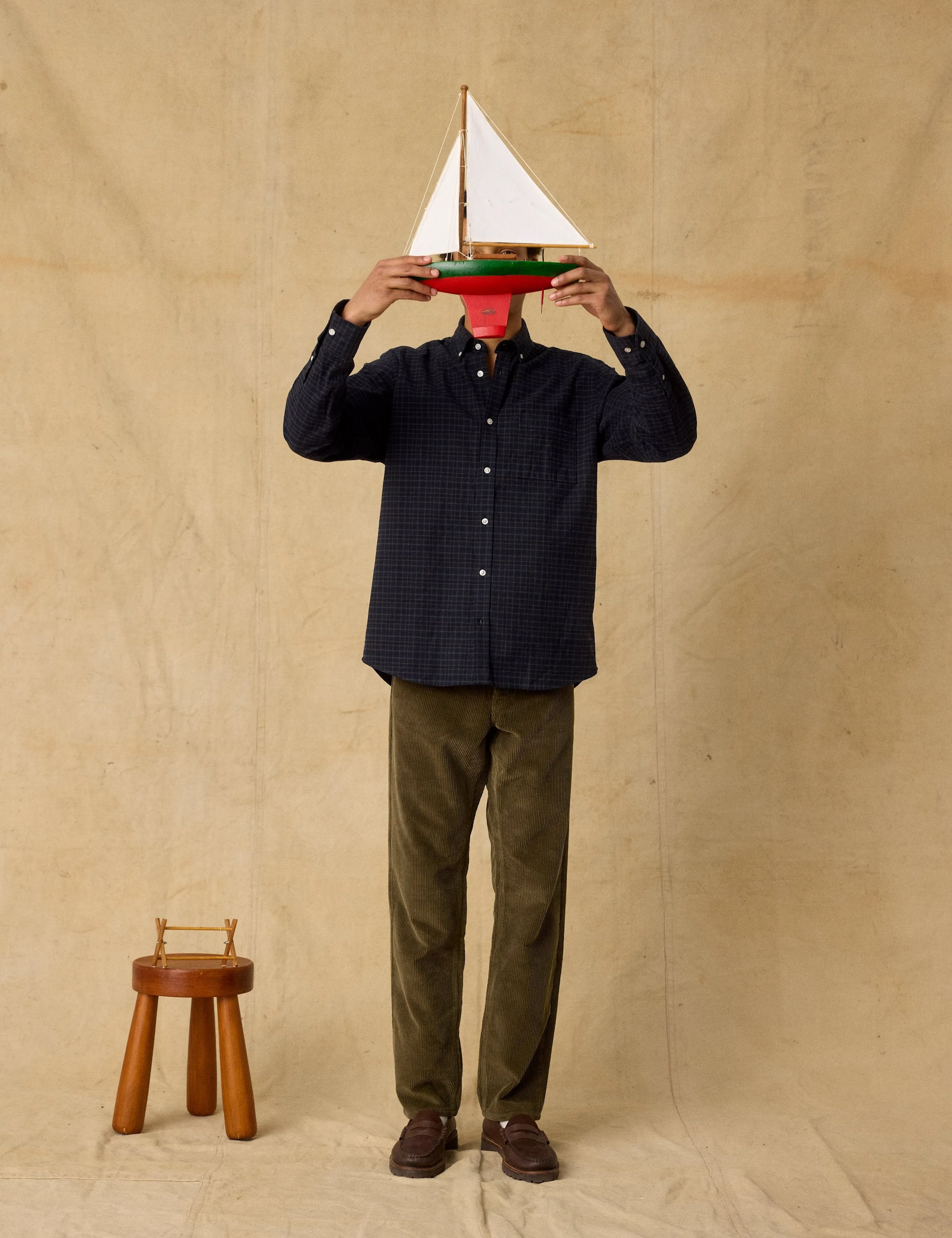 CREEK HEAVY FLANNEL CHECK SHIRT - NAVY sold by Foret product image thumbnail 5