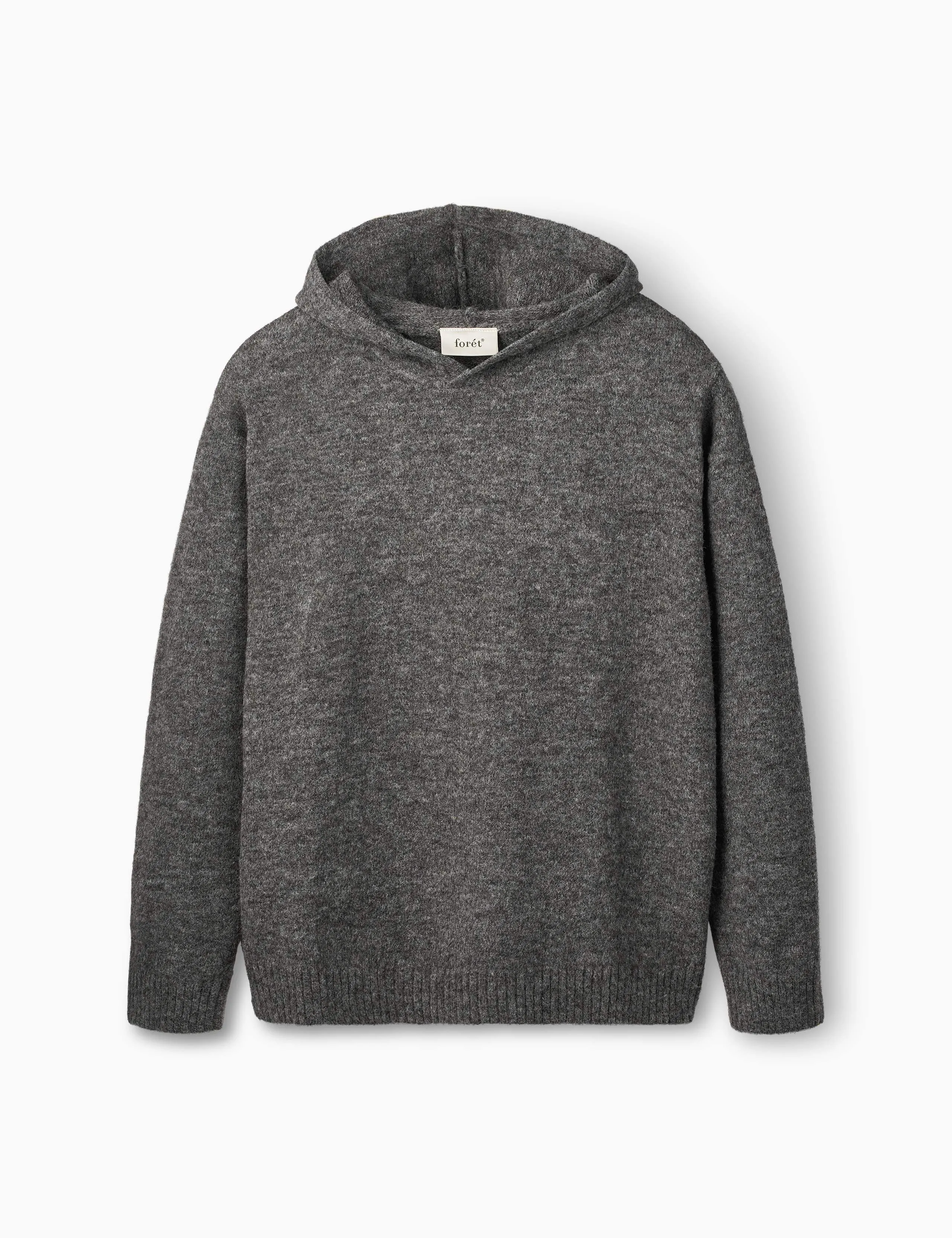 NIGHT WOOL HOODIE - DARK GREY MELANGE sold by Foret