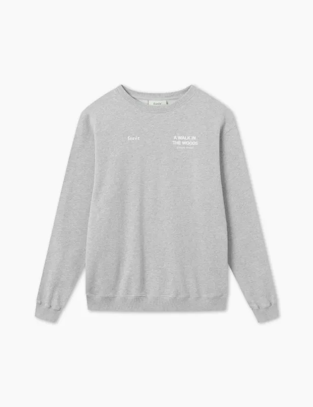HOMAGE SWEATSHIRT - LT GREY MEL sold by Foret