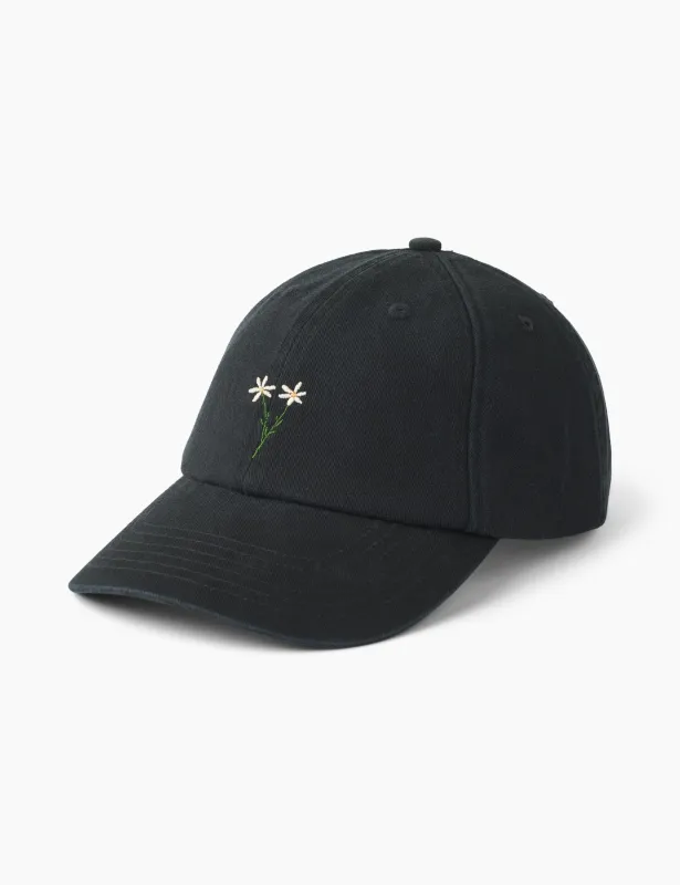 POSY WASHED CAP - BLACK made by Foret