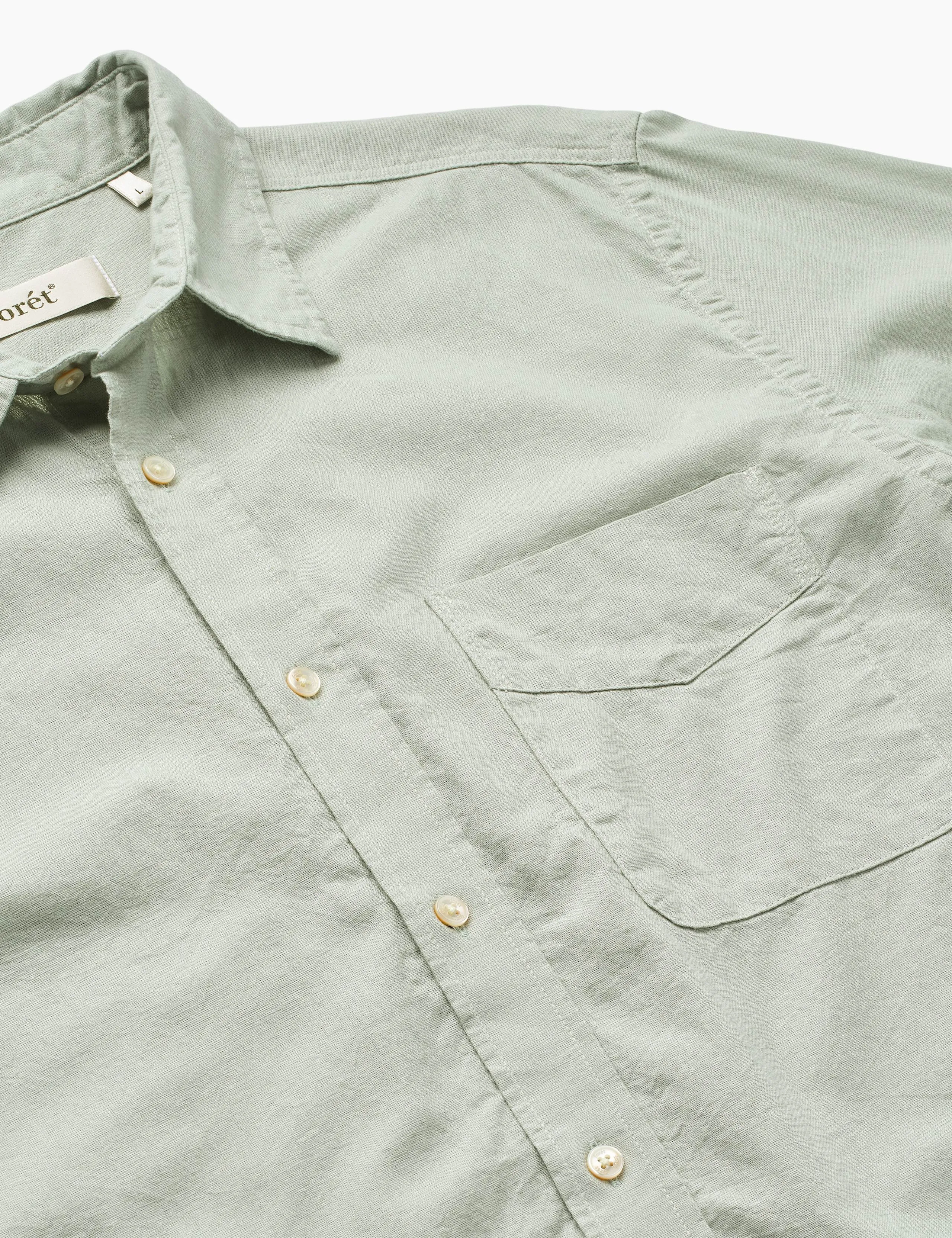 MAPLE REGULAR FIT LINEN SHIRT - PALE BLUE sold by Foret product image thumbnail 2