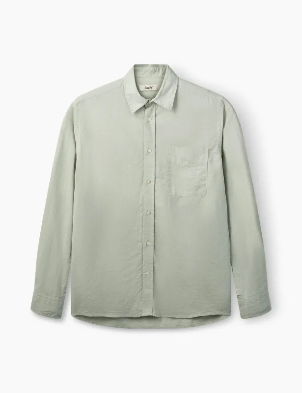 MAPLE REGULAR FIT LINEN SHIRT - PALE BLUE made by Foret
